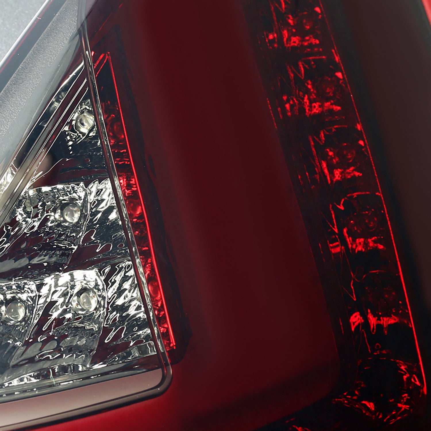 2011-2013 Ford Fiesta Hatchback LED Tail Lights Chrome/Red Smoke Lens