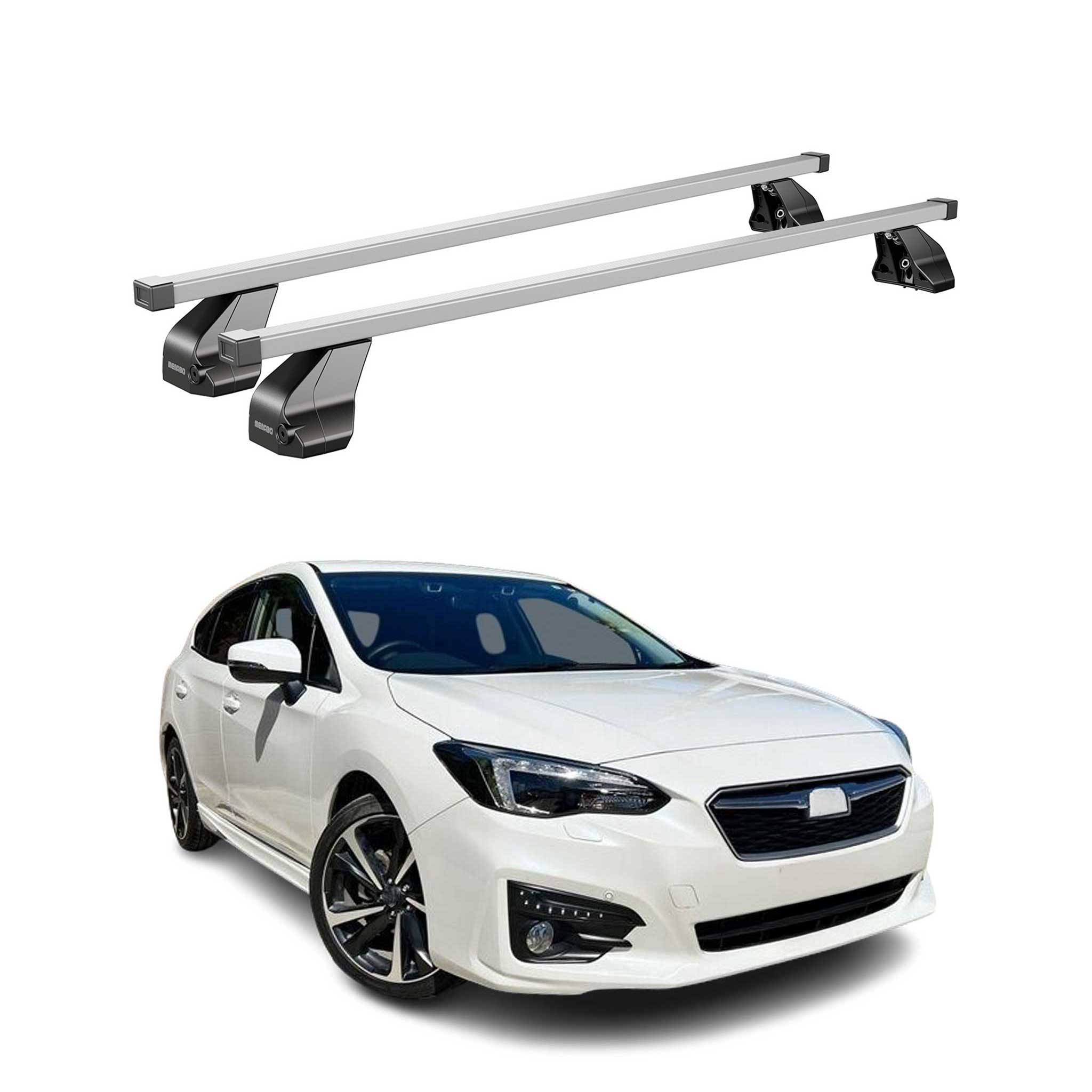 2017-2023 Subaru Impreza Roof Rack Cross Bars Silver