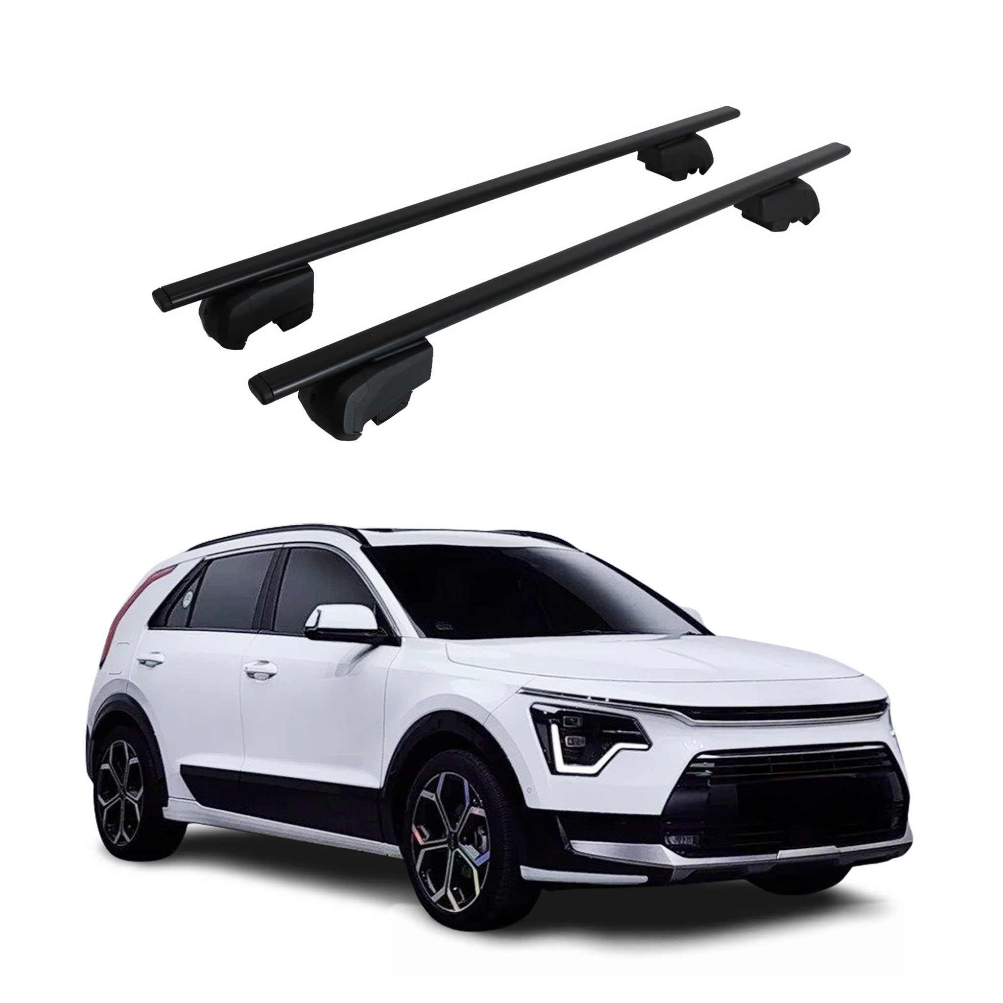 2017-2022 Kia Niro 1.gen Roof Rack Cross Bars Black