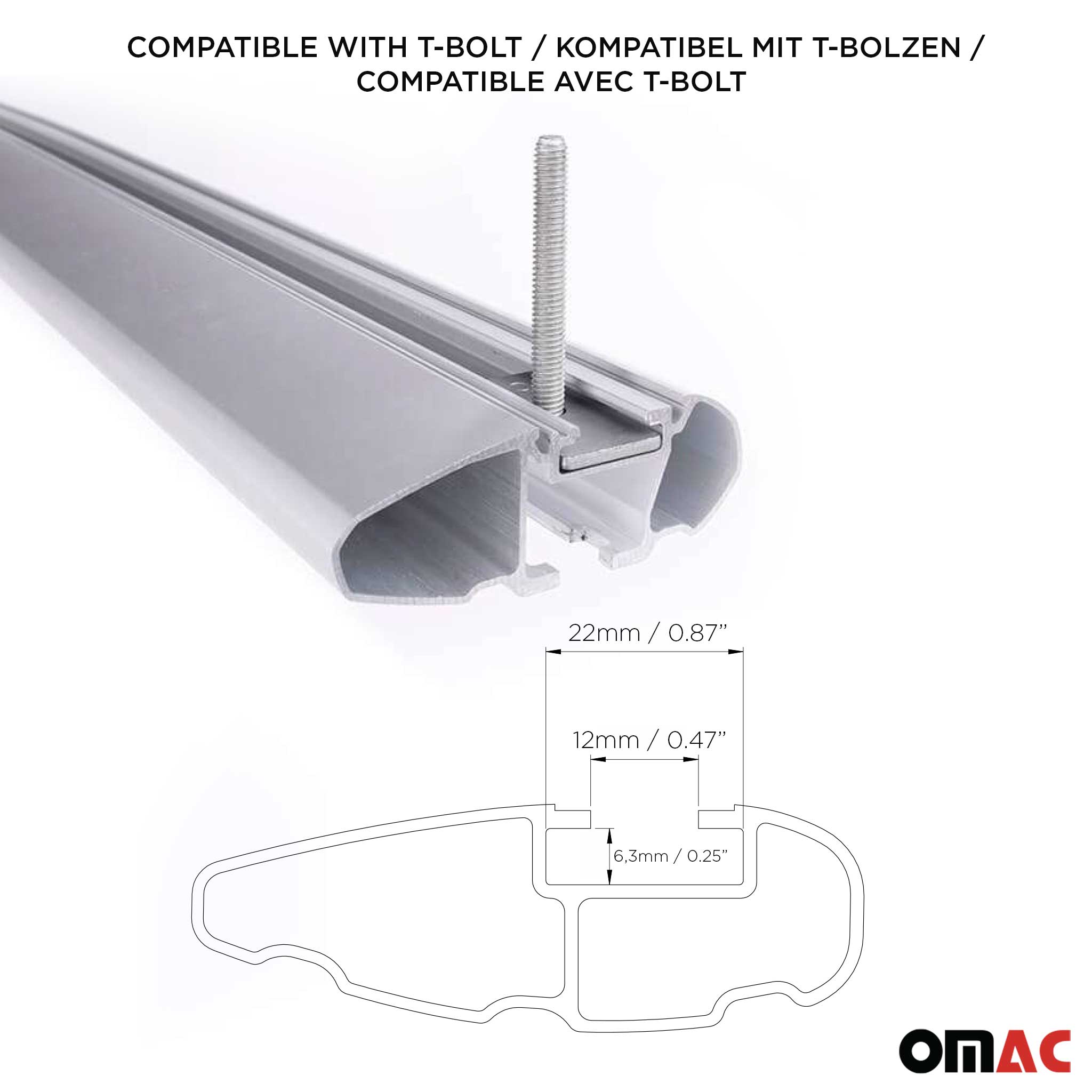 2023-2026 Maserati Grecale Roof Rack Cross Bars Silver