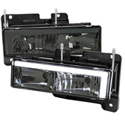 1988-1998 Chevy/GMC C10 C/K LED Strip Factory Style Headlights Chrome/Smoke