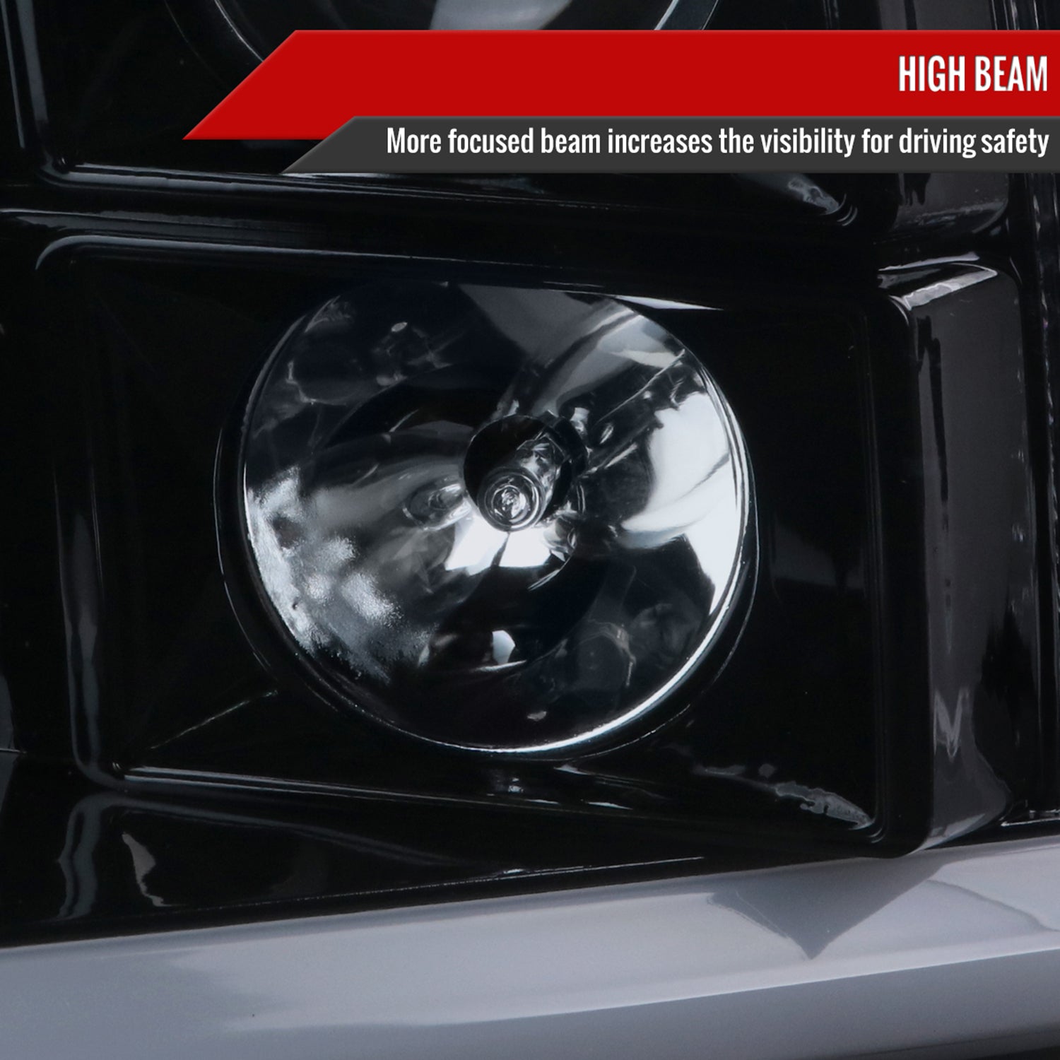 2009-2018 Dodge RAM 1500 / 2500 3500 LED C-Bar Headlights Glossy Black