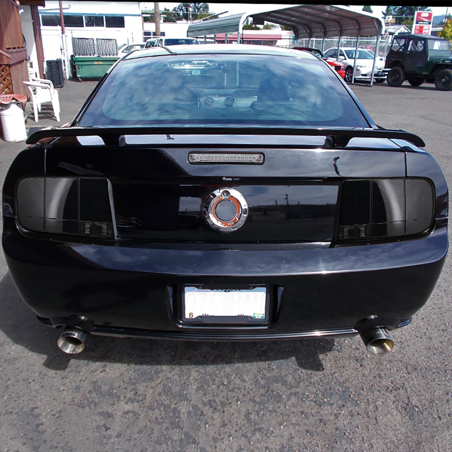 2005-2009 Ford Mustang Sequential LED Tail Lights Glossy Black/Smoke Lens