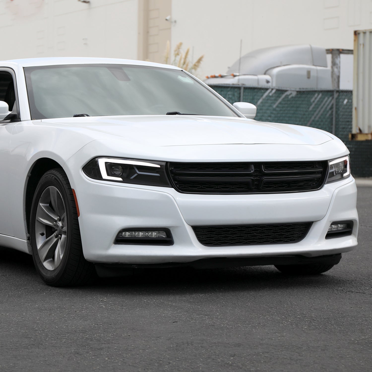 2015-2023 Dodge Charger LED Projector Headlights LED Turn Signal Black