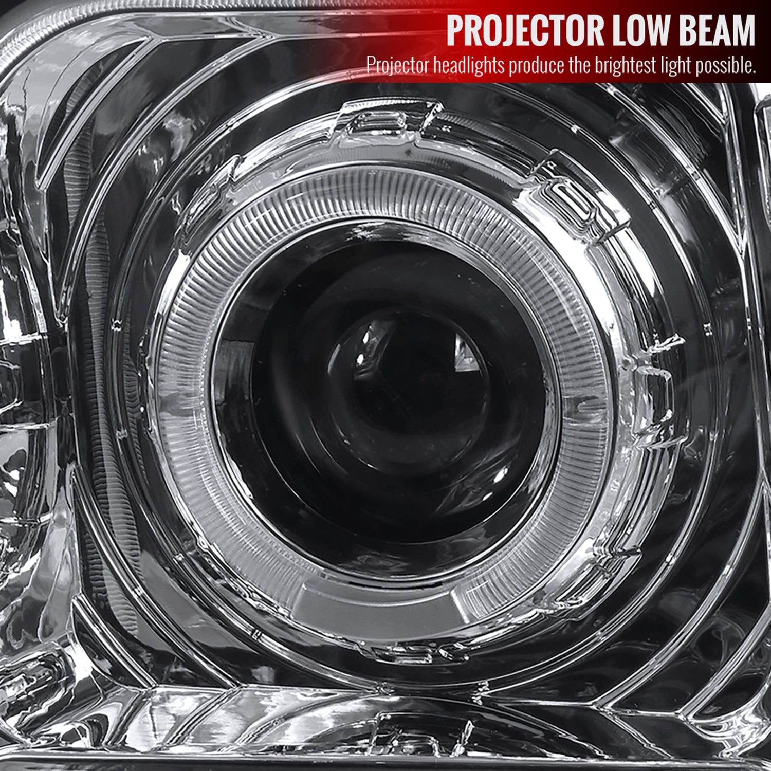 1997-2001 Jeep Cherokee Halo Projector Headlights SMD LED Light Strip Chrome