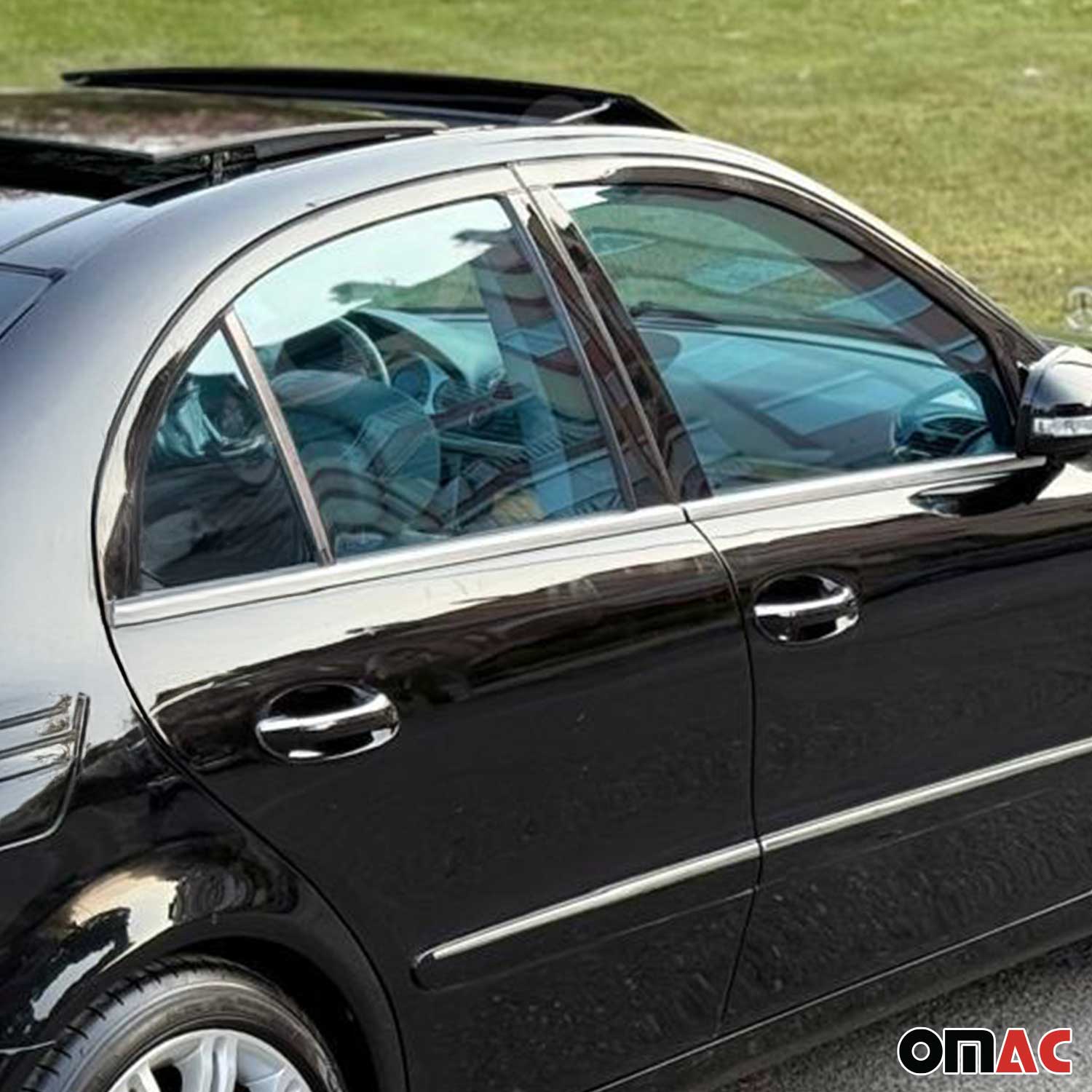 2004-2009 Mercedes E Class W211 Sedan Window Molding Trim Streamer Stainless Steel 4x