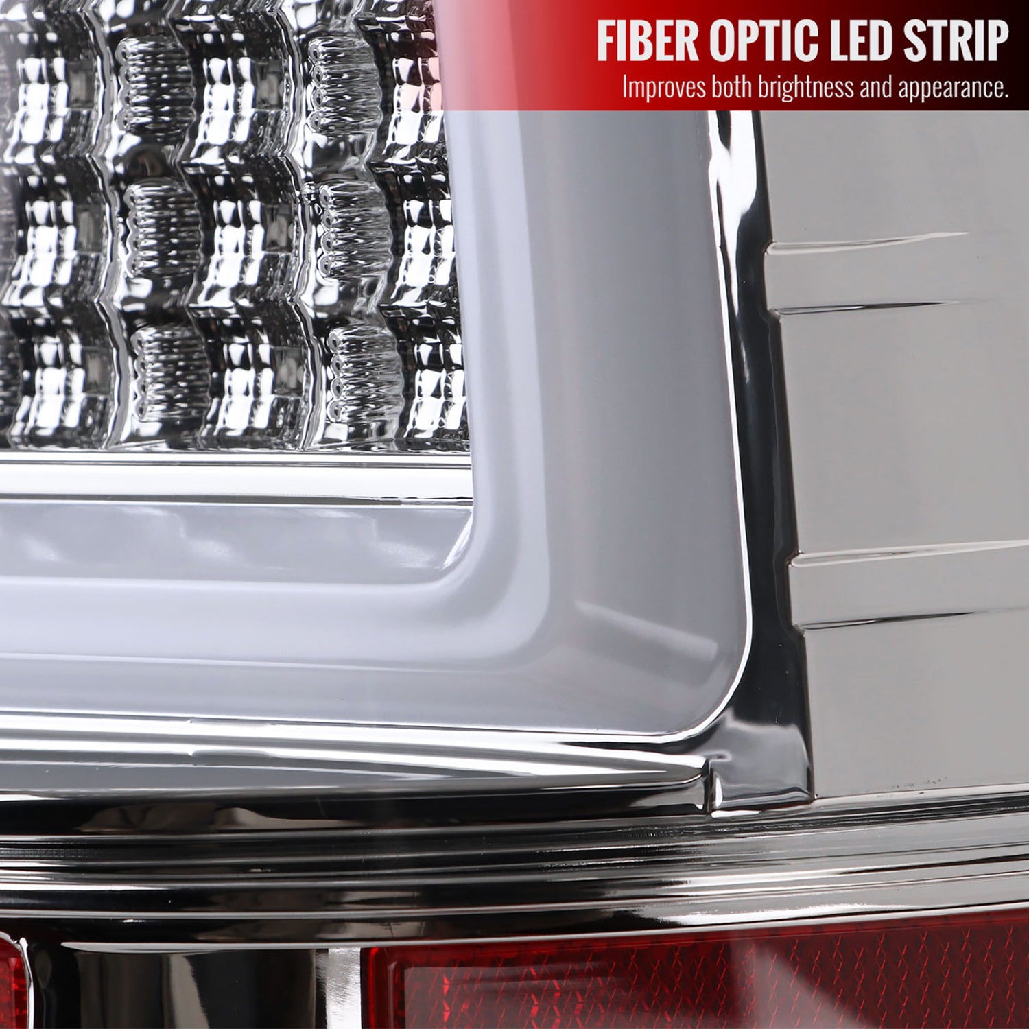 2009-2018 Dodge RAM 1500 2500 3500 White Bar LED Tail Lights Chrome