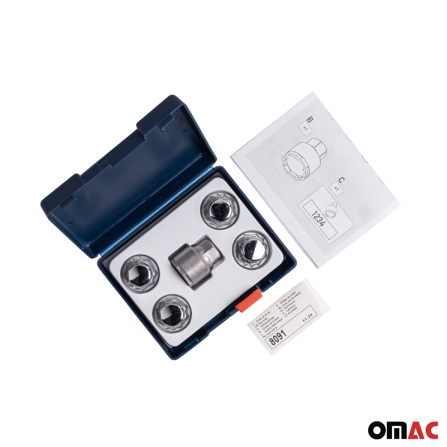 Wheel Lock Kit for ACURA RDX ILX TLX TSX Honda Accord HR-V M12X1.5 Nut 4Locks