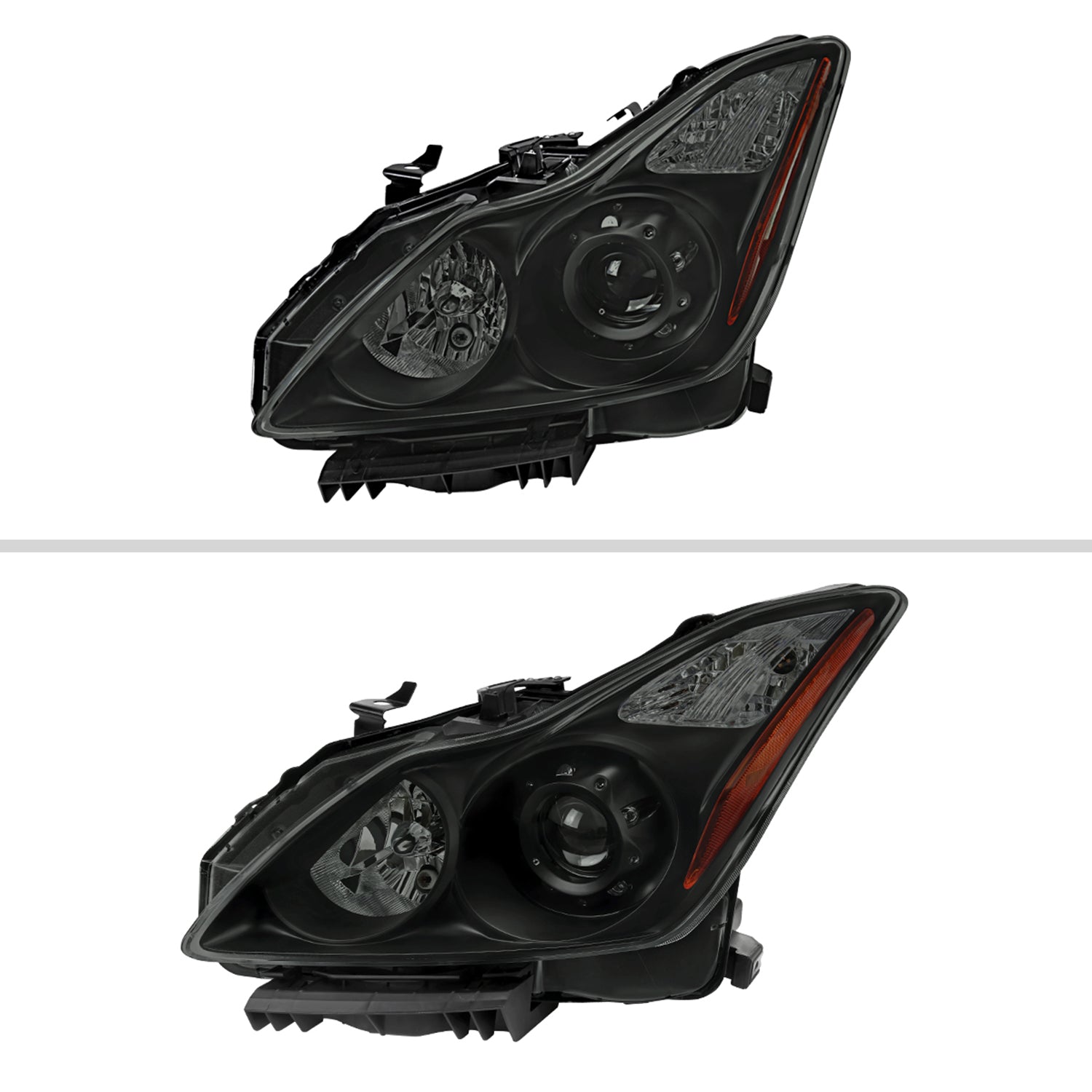 2008-2013 Infiniti G37/2014-2015 Q60 Factory Style Headlights Matte Black Smoke