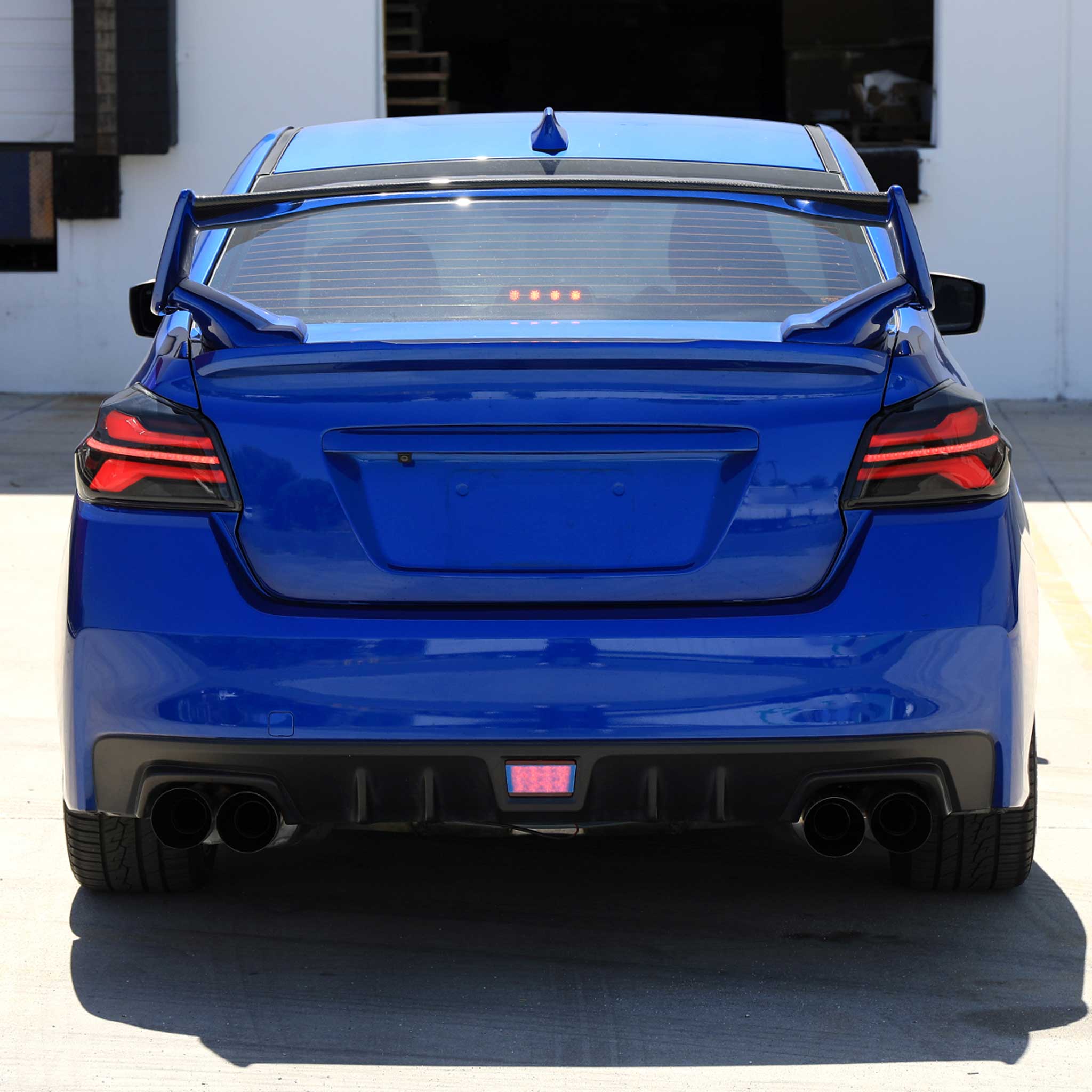 For Subaru WRX STi 015-2021 LED Tail Light Sequential Strip Matte Black Smoked Brake Reverse Marker