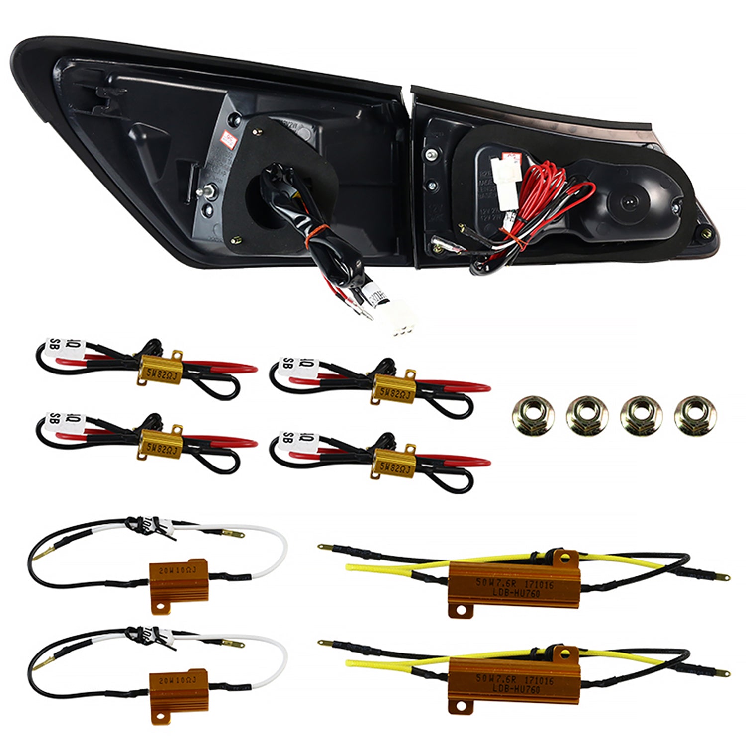 2006-2008 Lexus IS250/IS350 LED Tail Lights & Trunk Lights Black/Clear Lens