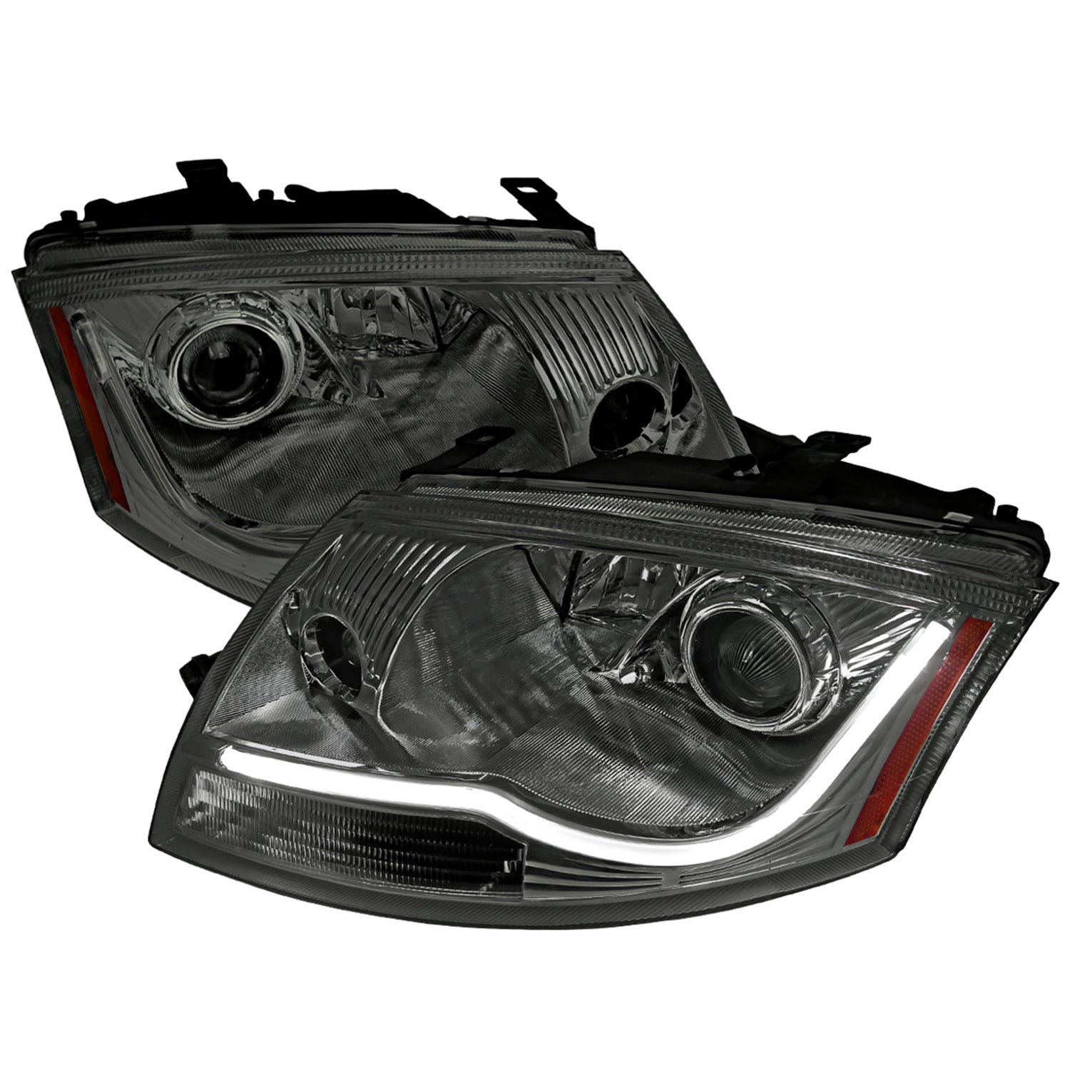 1999-2006 Audi TT LED Bar Projector Headlights Chrome Housing/Smoke Lens