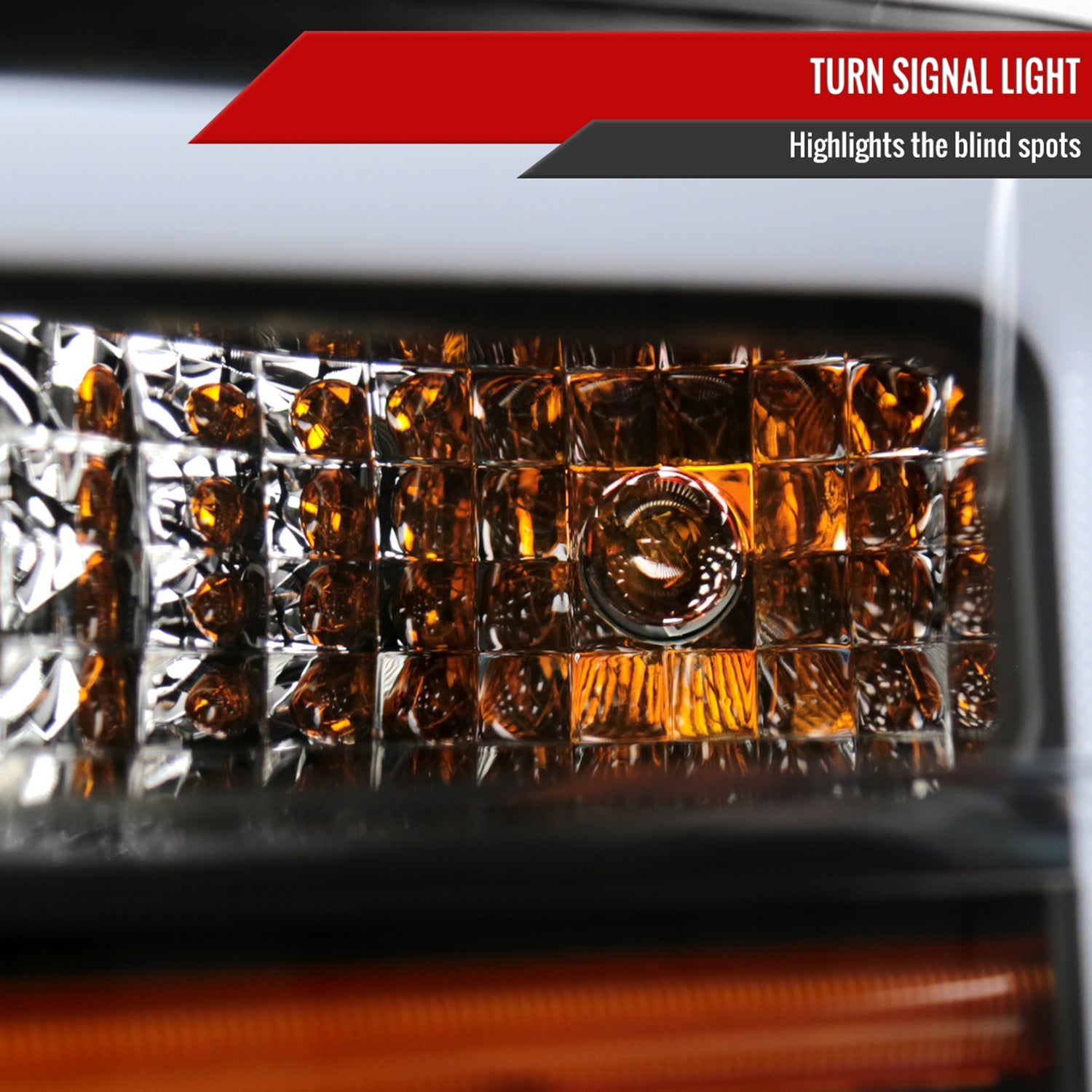 2008-2010 Ford F-250/350/450/550 SuperDuty Factory LED Signal Headlights Black