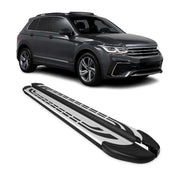 2009-2017 VW Tiguan Running Boards Side Steps Silver & Black