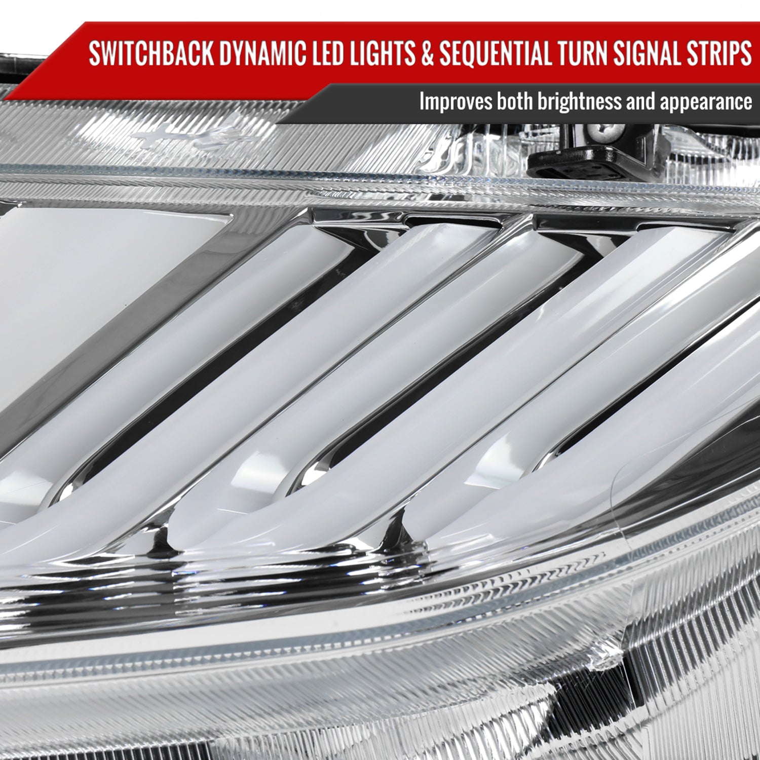 2016-2021 Honda Civic Full LED Projector Headlights Turn Signal Chrome