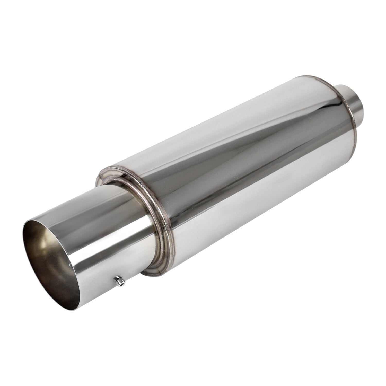 Apexi N1 Style 2.5" Inlet/4" Outlet S.Steel Exhaust Muffler w/Removable Silencer