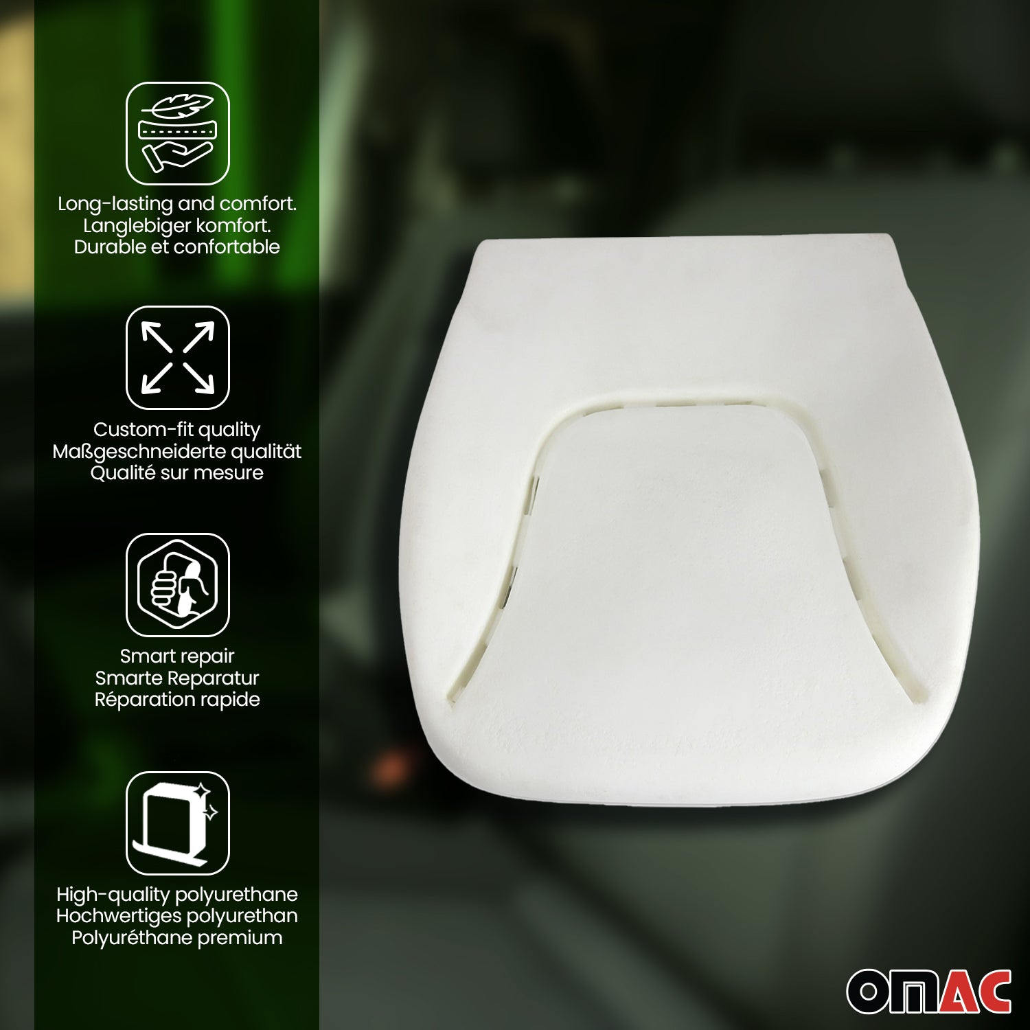 1992-2003 Volkswagen Eurovan Seat Cushion Foam Pad Driver Bottom 1Pc