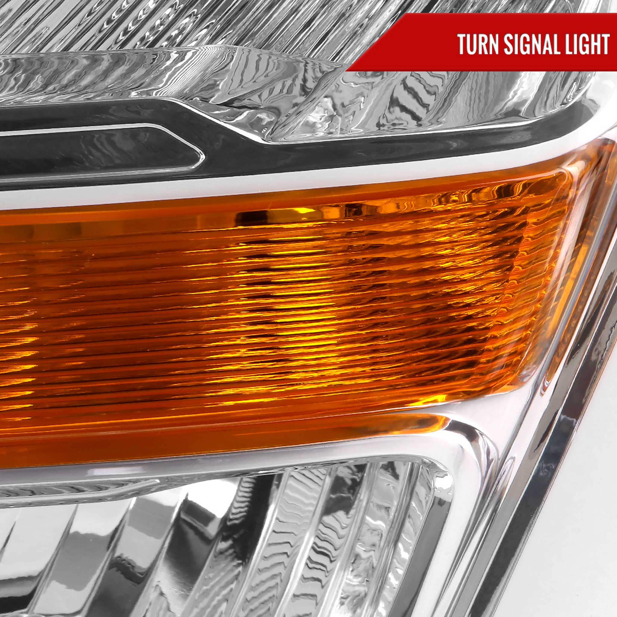 For Ford F-150 2021-2023 Factory Style Headlight Chrome Housing Clear Lens Driver Side Only