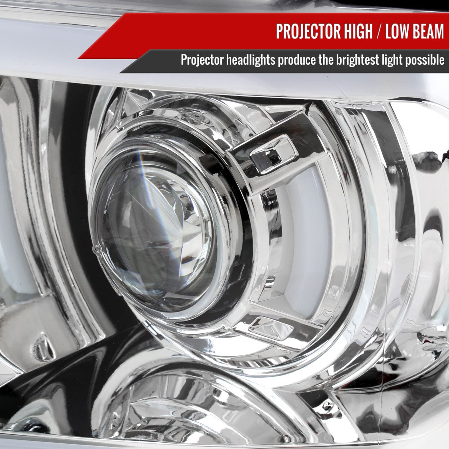 2004-2008 Ford F-150/06-2008 Lincoln Mark LT Projector Headlights LED Bar Amber