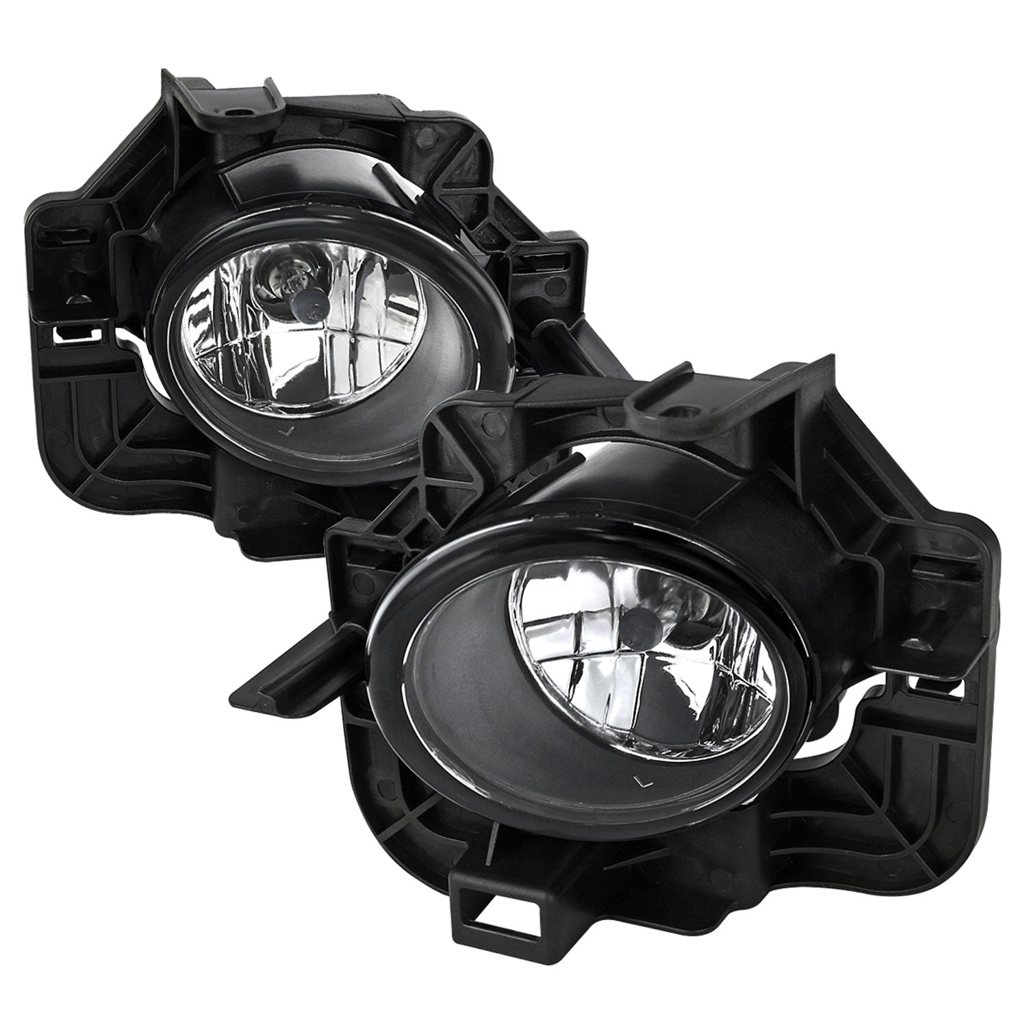 2007-2009 Nissan Altima Sedan H11 Fog Lights Kit Chrome Housing/Clear Lens
