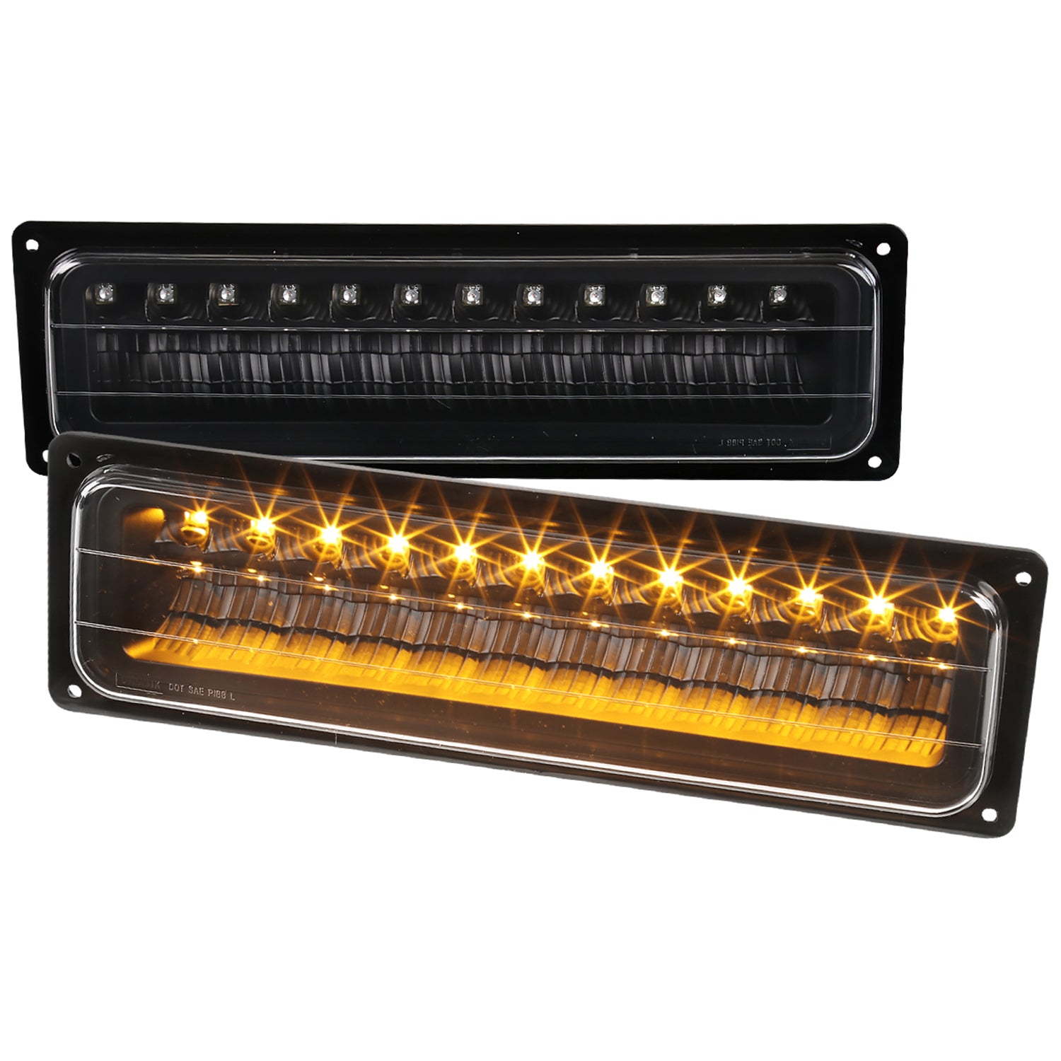 1988-1999 Chevy Blazer/Tahoe/Silverado/Sierra/Yukon LED Bumper Lights Black