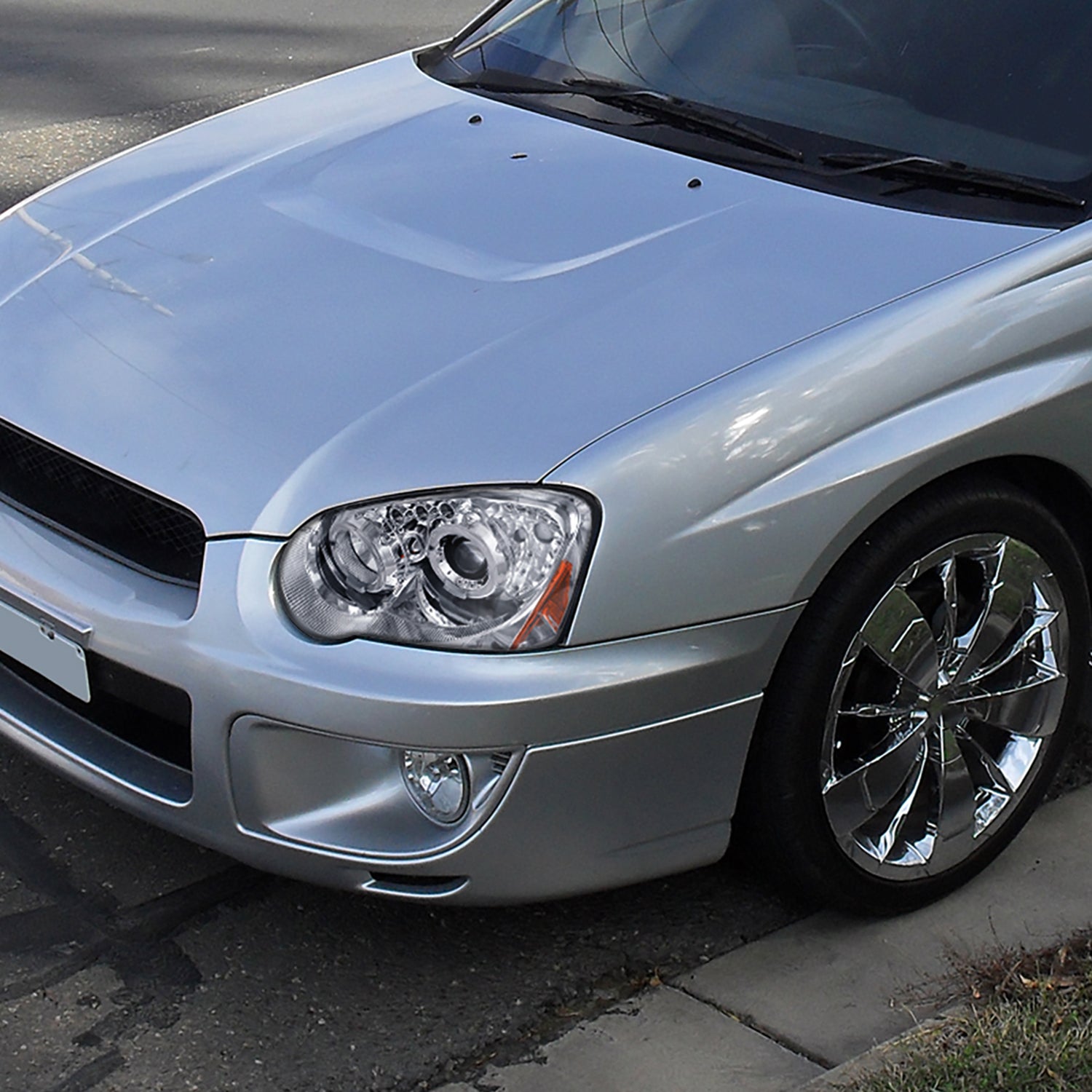 2004-2005 Subaru Impreza WRX/STI Outback Dual Halo Projector Headlights Chrome