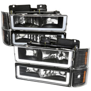 1994-1998 Chevy Silverado/Tahoe/Suburban/C10 Headlights LED Lights Black