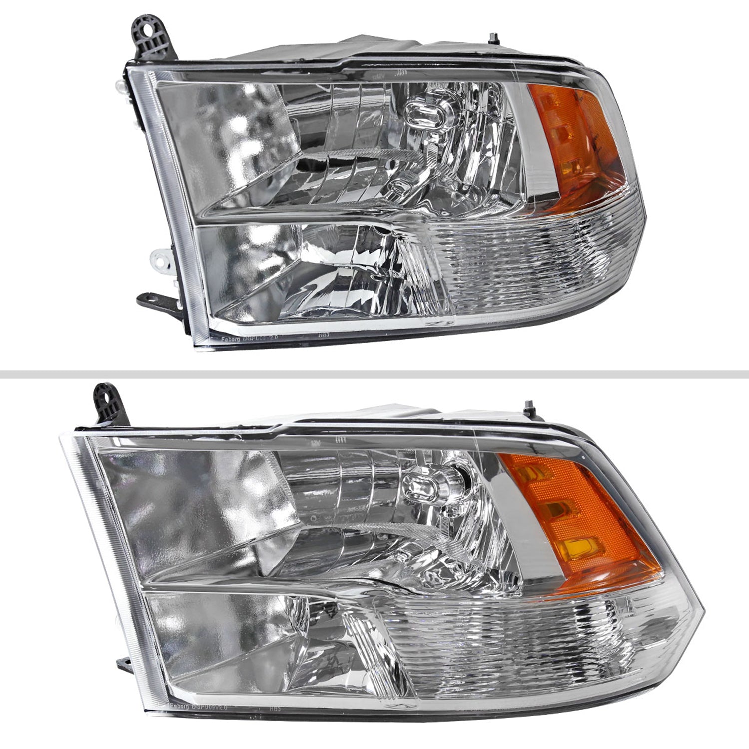2009-2018 Dodge RAM 1500/ RAM 2500 3500 Factory Quad Headlights Chrome