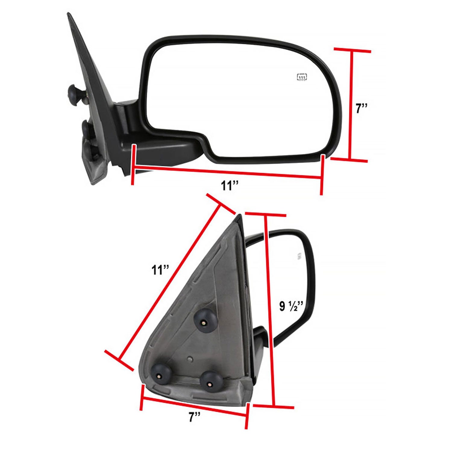 1999-2002 Chevy Silverado/Tahoe/Sierra/Yukon Heated Side Mirror Passenger