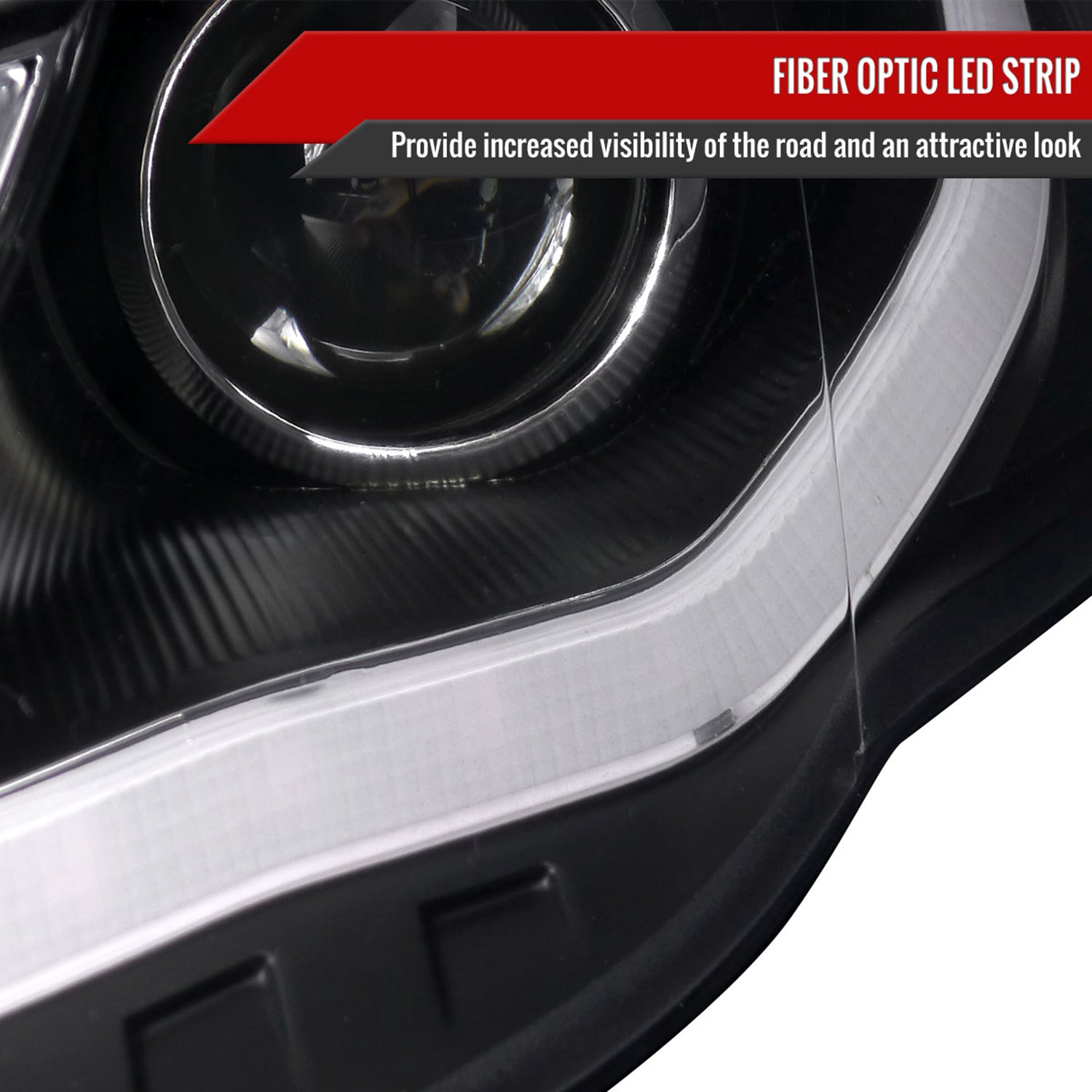 2006-2008 Audi A4 R8 Style LED Light Bar Projector Headlights Matt Black/Clear