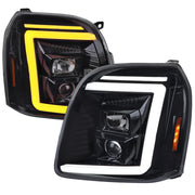 2007-2014 GMC Yukon/XL 1500/XL 2500 LED Turn Signal Projector Headlights Smoke