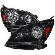2005-2007 Honda Odyssey Factory Crystal Headlights 9006 Bulbs Matt Black/Clear