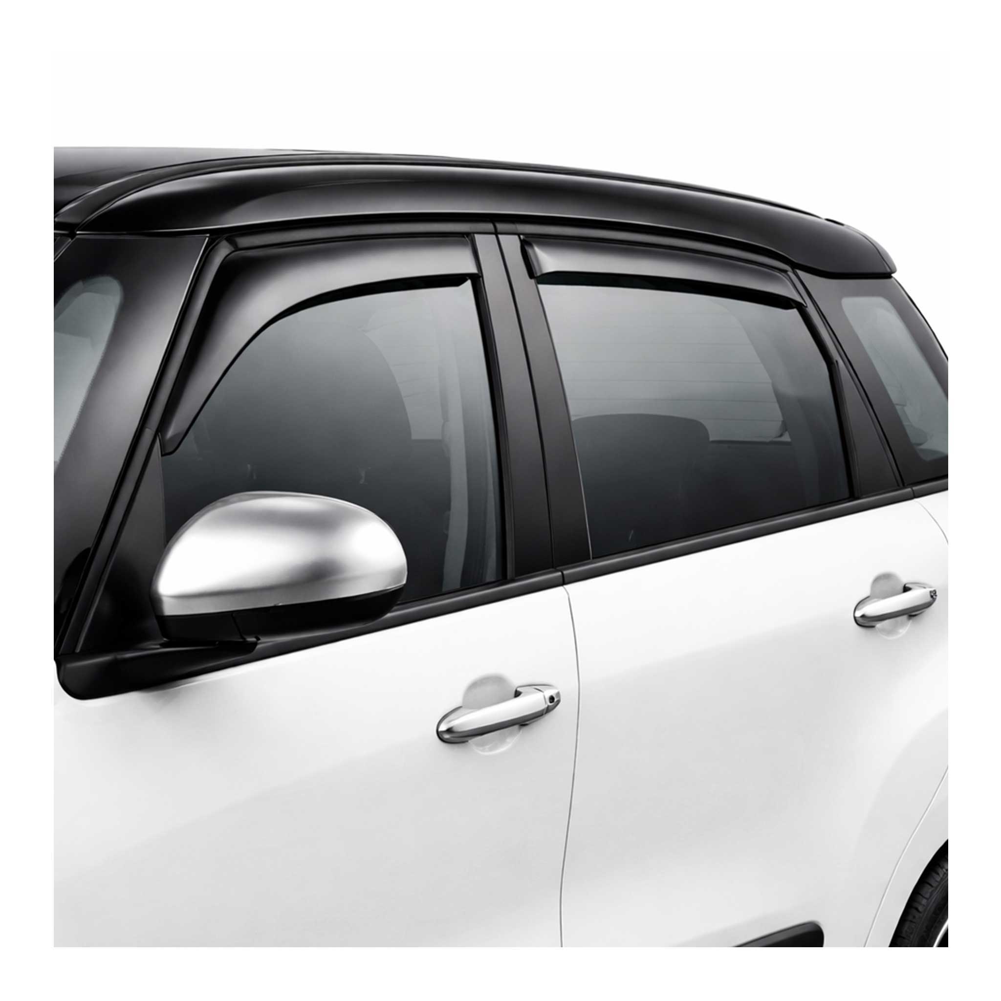 2014-2020 Fiat 500L Window Visor Vent Rain Deflector 4Pcs Smoke