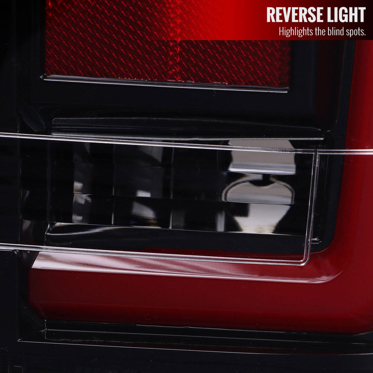 2004-2015 Nissan Titan LED Tail Lights with Red LED Tube Jet Black/Clear Lens