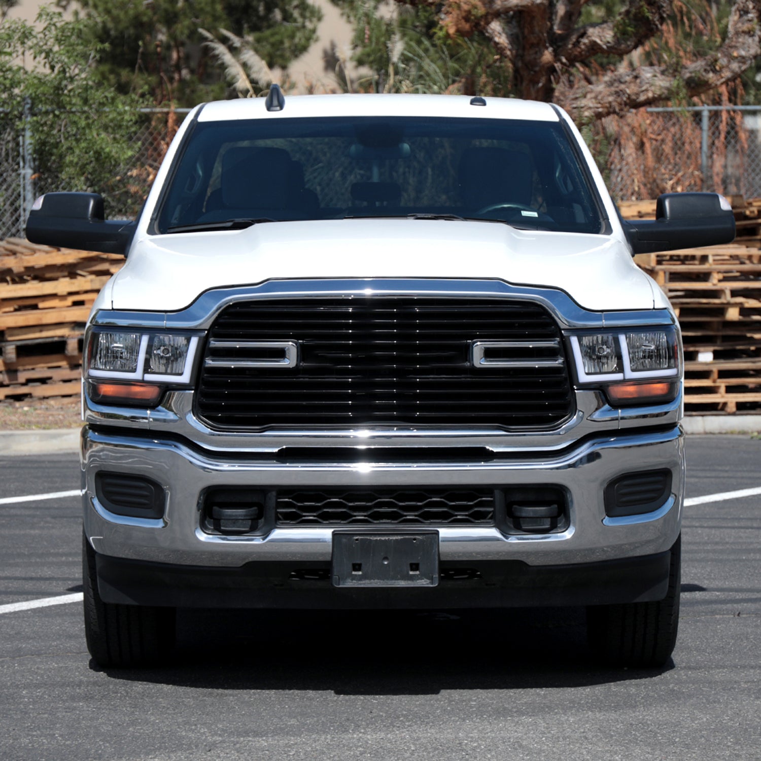 2019-2024 Dodge RAM 2500/3500/4500/5500 LED Bar Factory Headlights Matt Black