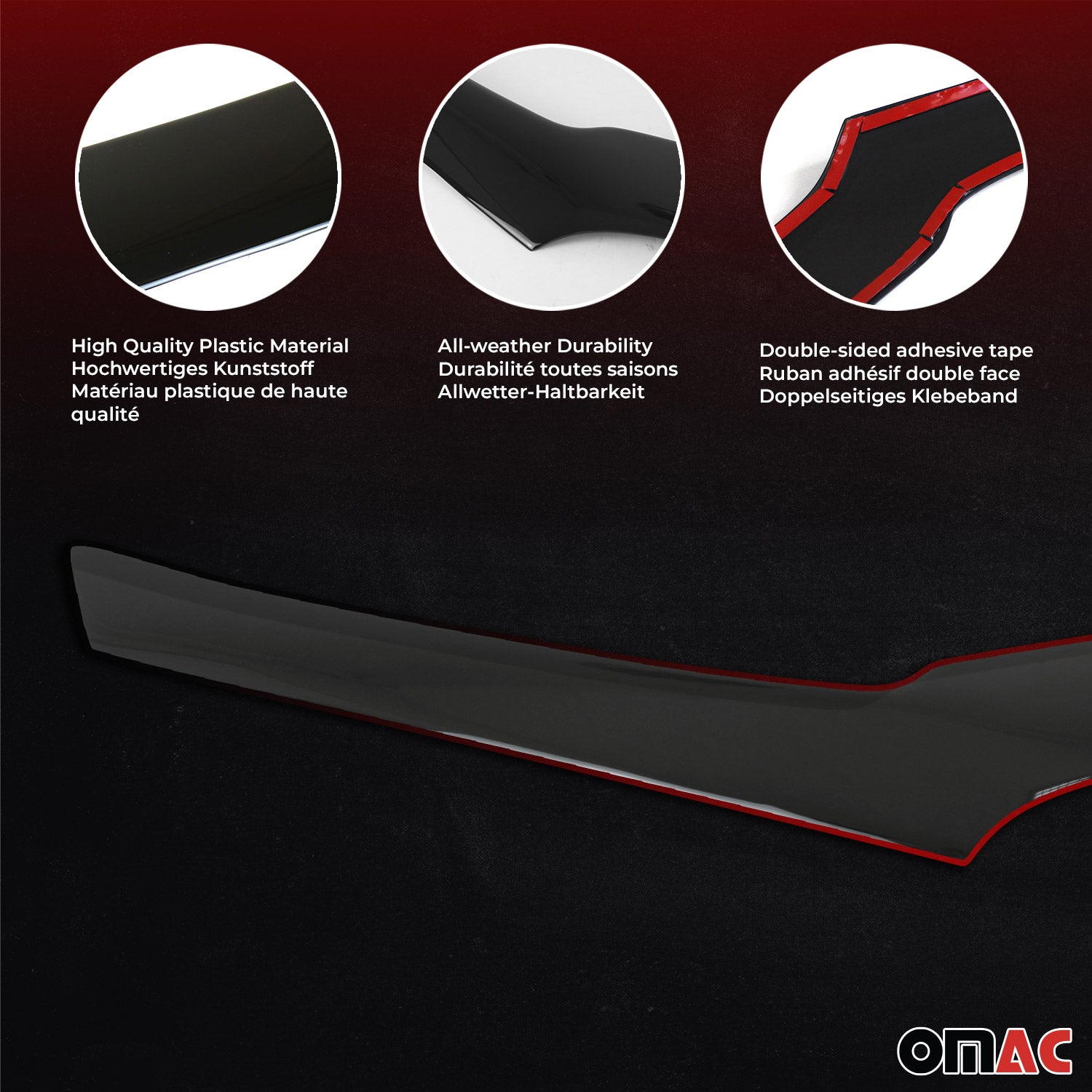 2003-2009 Dodge Ram 2500 3500 1500 Front Bug Shield Hood Deflector Guard Black Stick Install