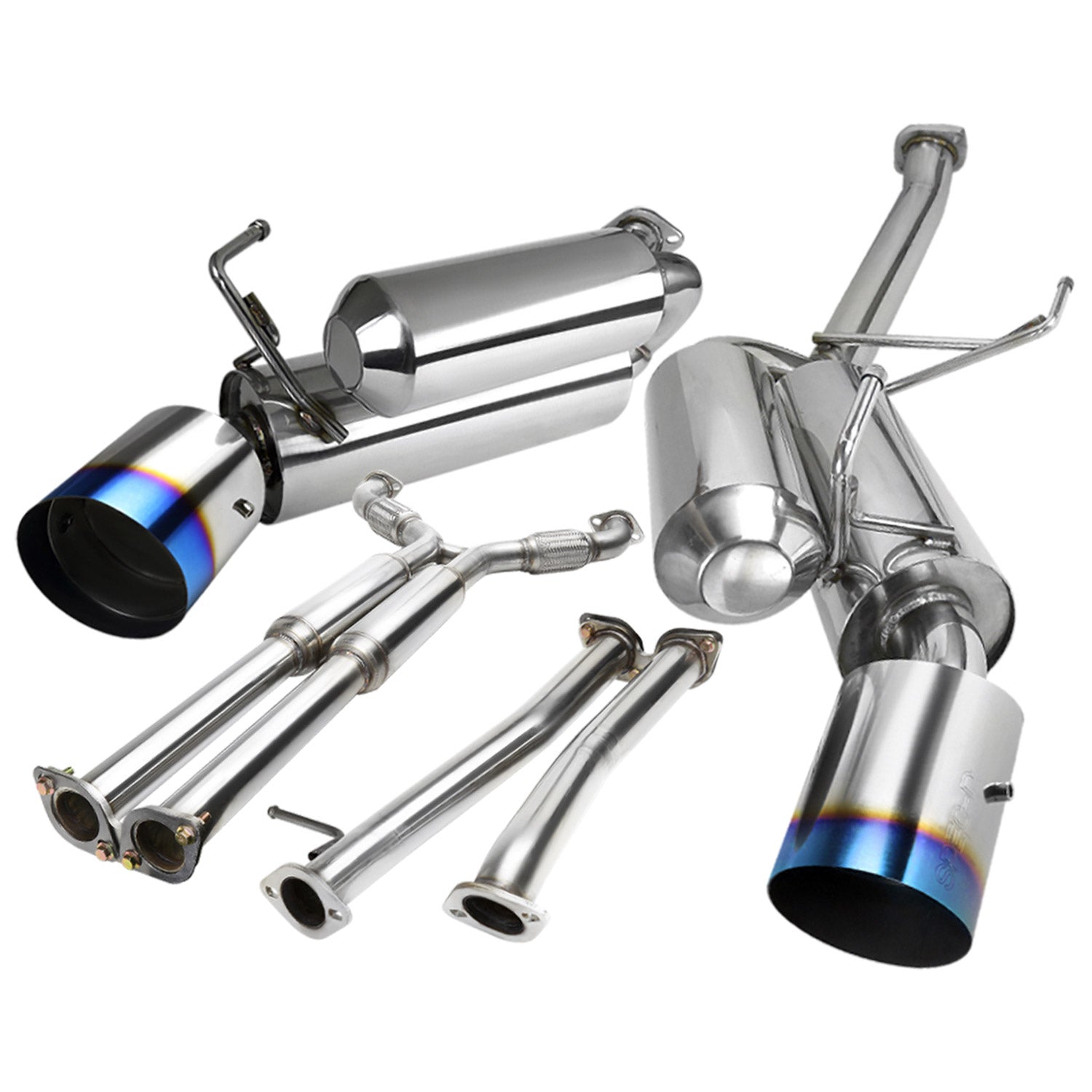 2003-2007 Infiniti G35 Coupe S.Steel Dual Catback Exhaust System Burnt Tip
