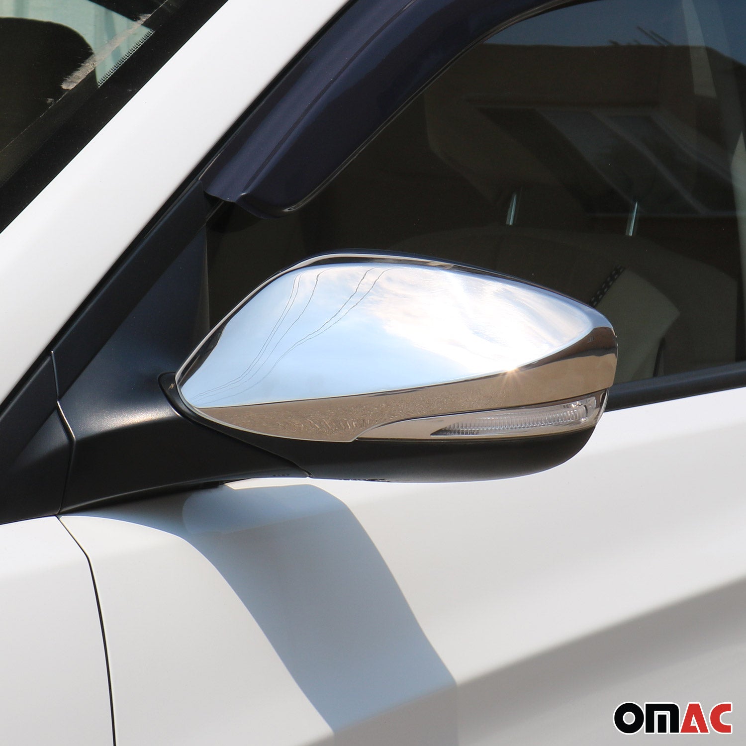 2011-2017 Hyundai Elantra /Accent /Veloster (with indicator) Mirror Cover Caps Stainless Steel with Signal