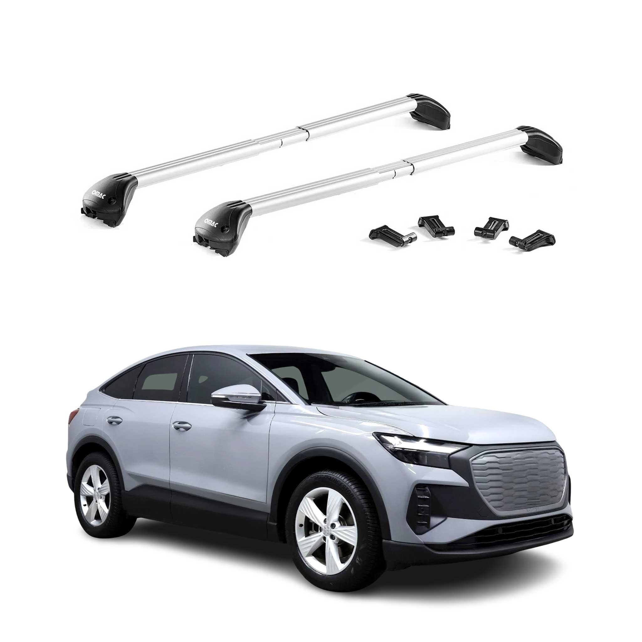 2013-2019 Volvo V40 Roof Rack Cross Bars Silver