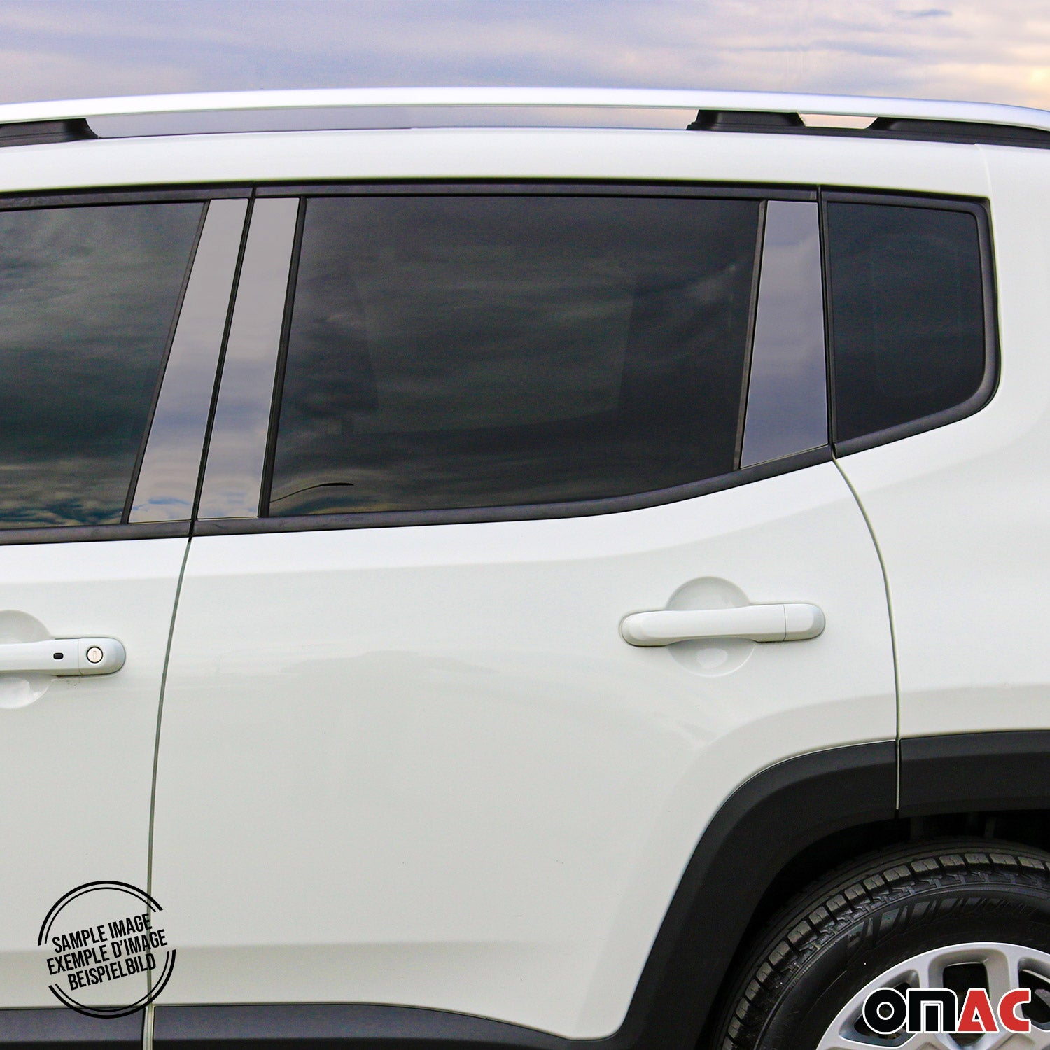 2013-2022 Buick Encore Window B Pillar Posts Door Trim Cover Stainless Steel Dark 6x