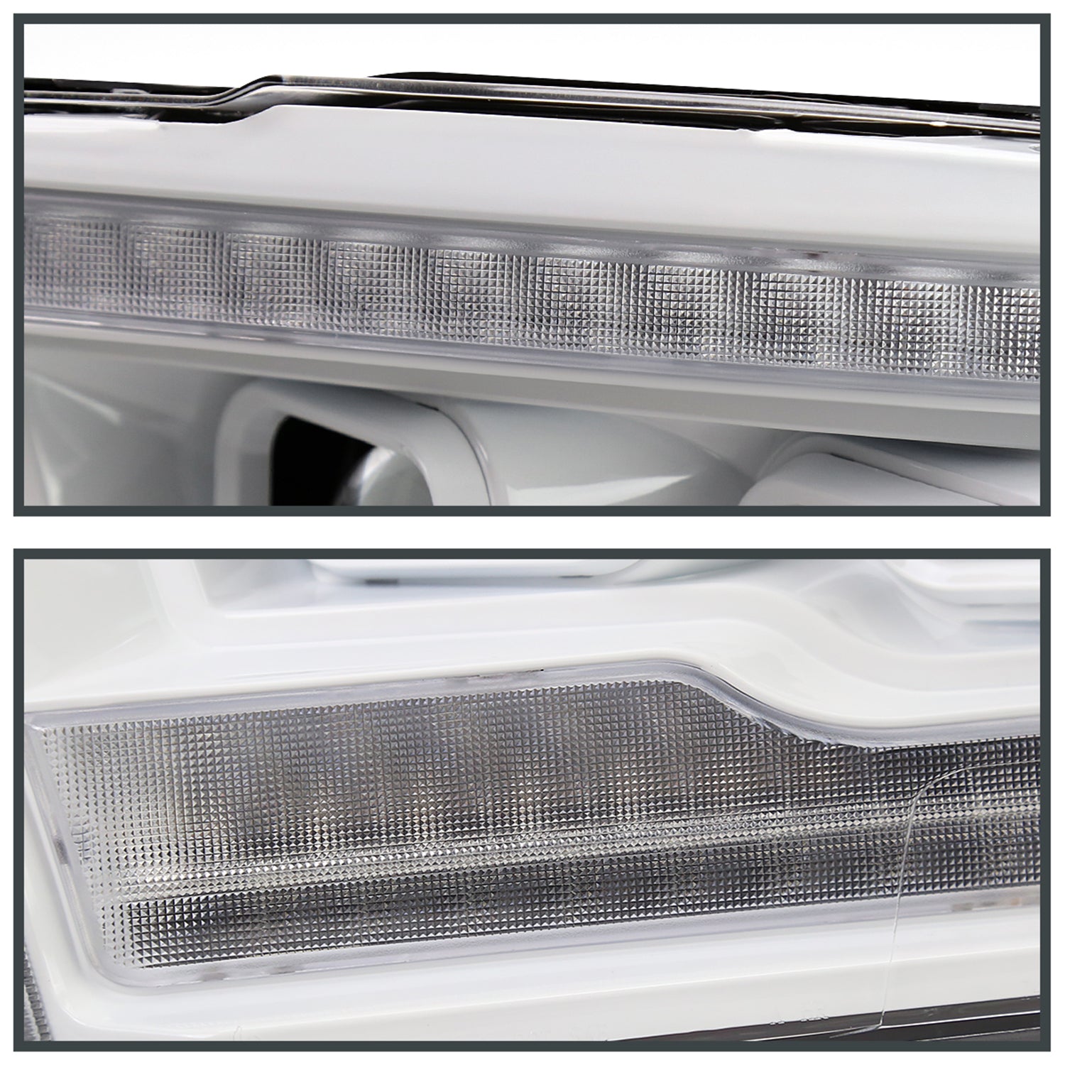 2009-2018 Dodge RAM 1500/ RAM 2500/3500 Headlights White Housing
