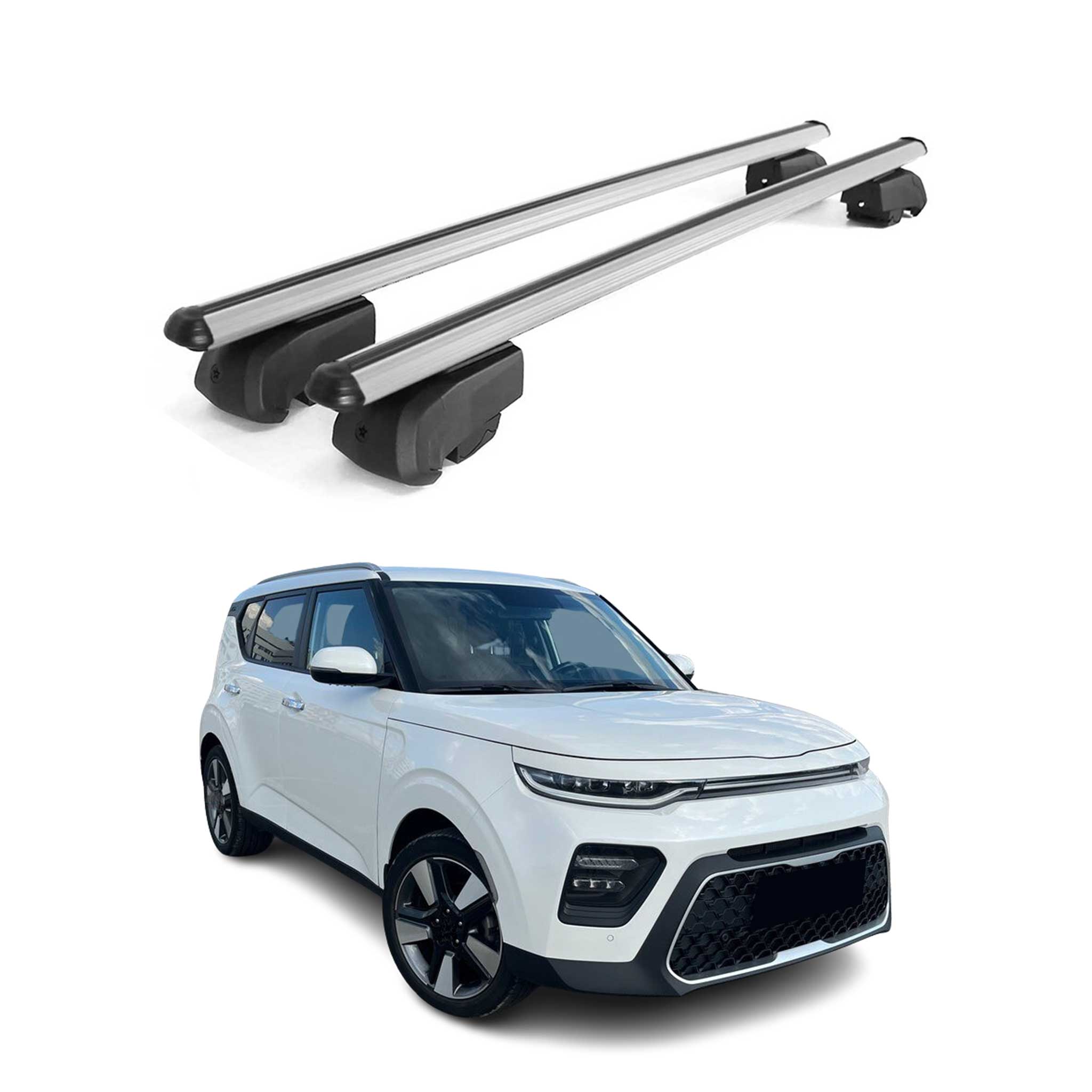 2020-2022 Kia Soul X-Line Roof Rack Cross Bars Silver