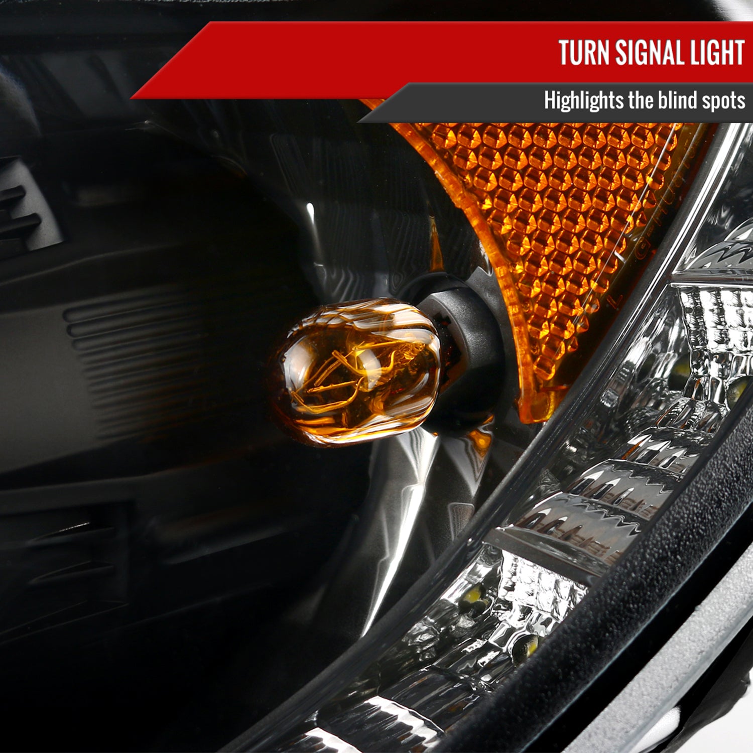 2006-2007 Subaru Impreza WRX/STI Projector Headlights LED Light Strip Black
