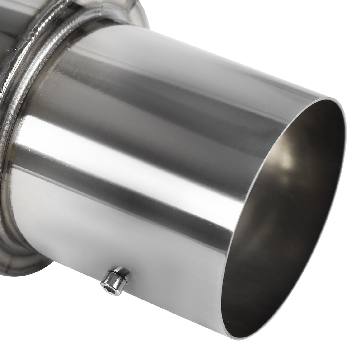 Apexi N1 Style 2.5" Inlet/4" Outlet S.Steel Exhaust Muffler w/Removable Silencer