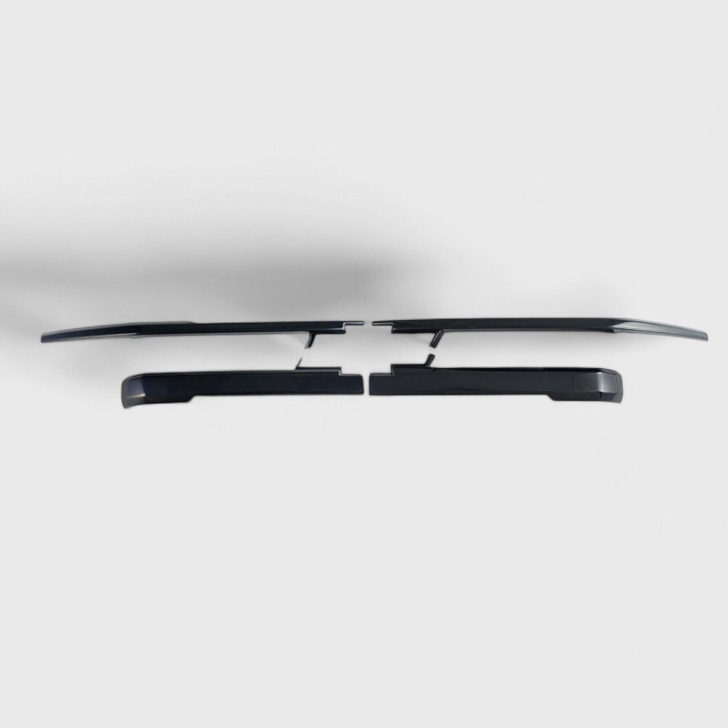 2022-2025 Chevrolet Silverado 1500 Grille Overlay Gloss Black 4Pcs ABS Plastic