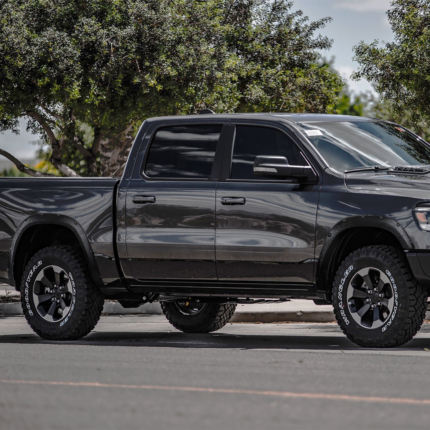 2019-2024 Dodge RAM 1500 Textured Rivet Style Fender Flares Wheel Protector