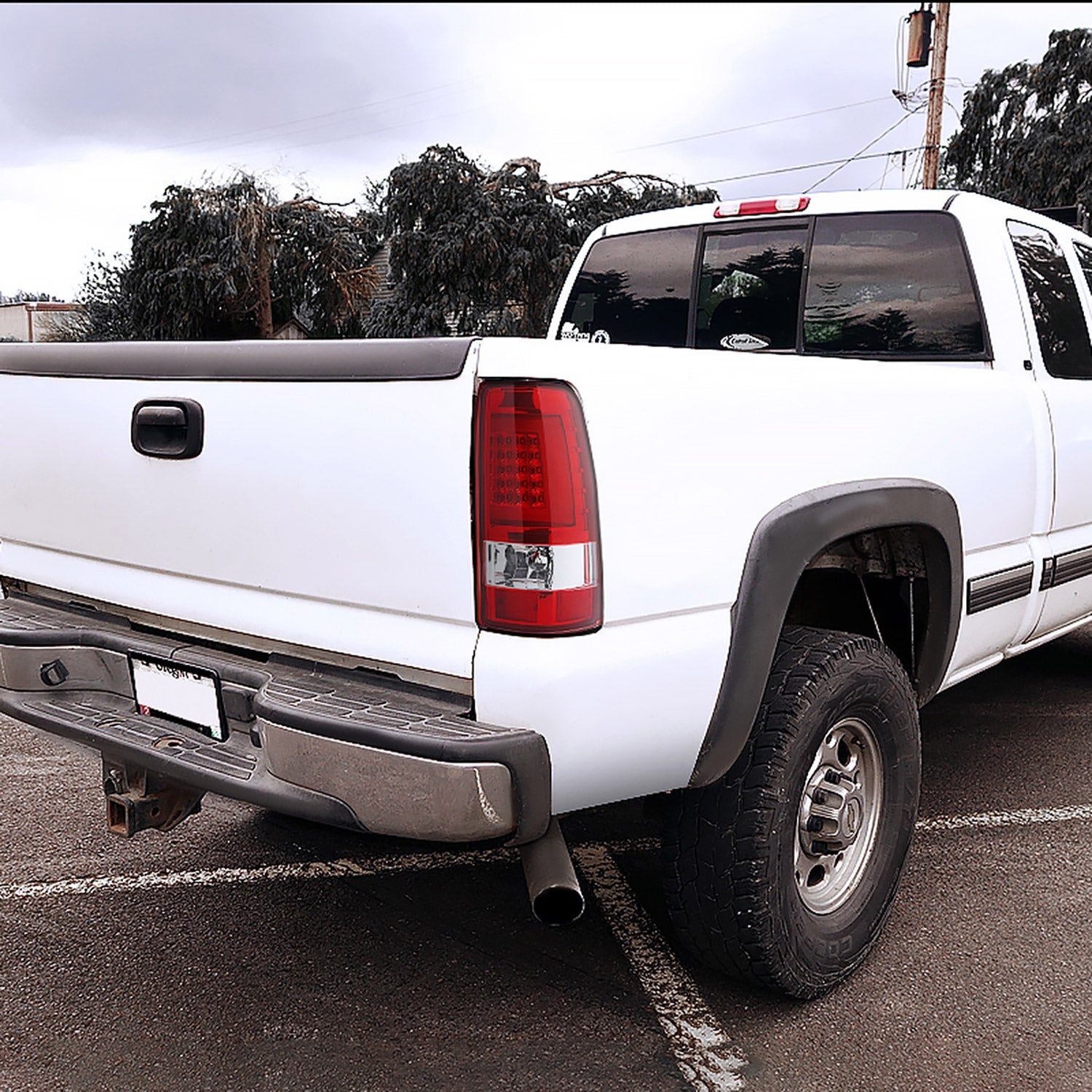 1999-2002 Chevy Silverado/ 99-2006 GMC Sierra LED Tail Lights G2 Chrome/Red