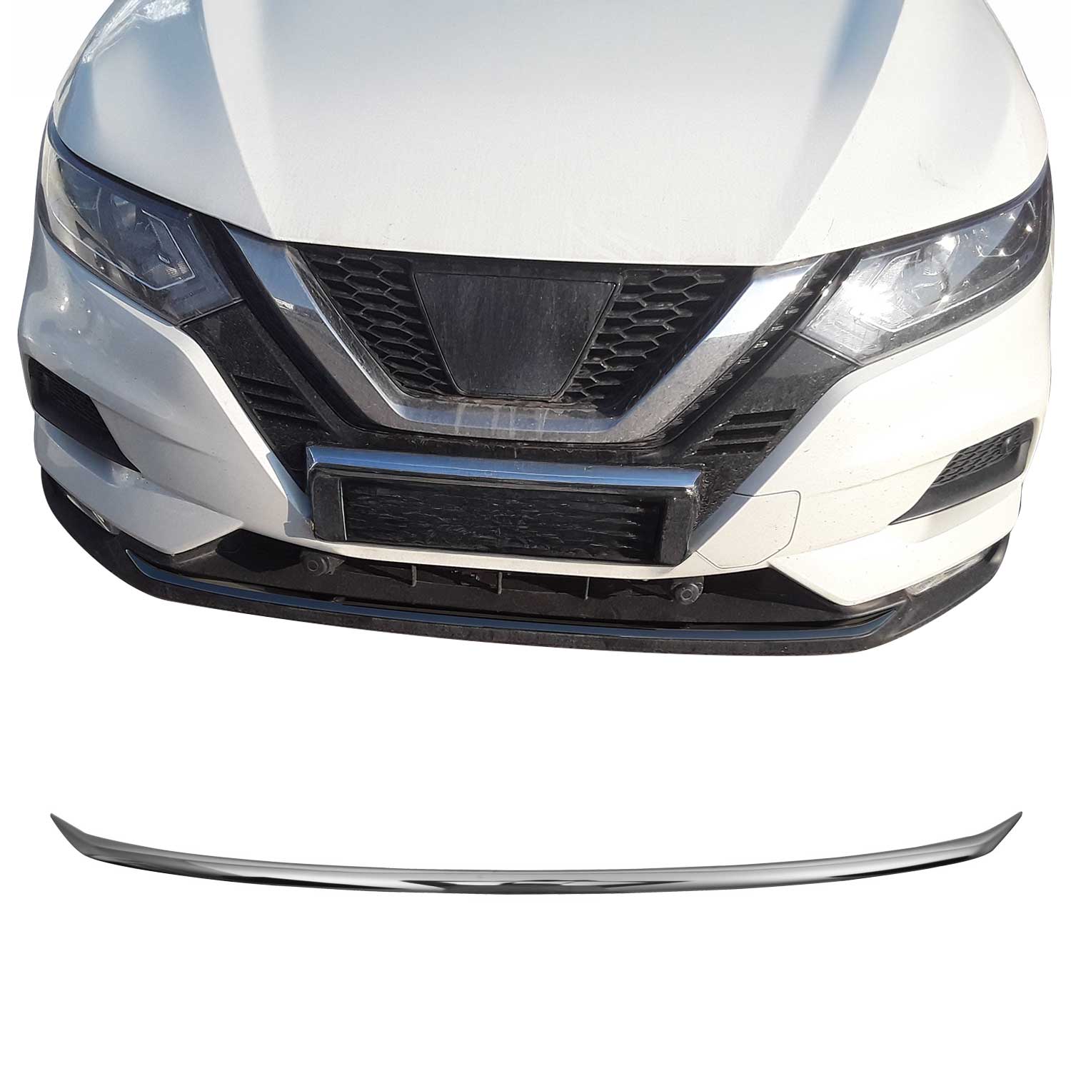 2020-2022 Nissan Rogue Sport Front Bumper Trim Molding Stainless Steel Dark 1 Pc