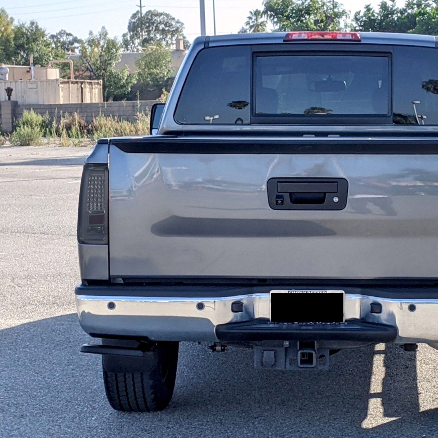 2004-2015 Nissan Titan LED Tail Lights with White LED Tube Chrome/Smoke Lens