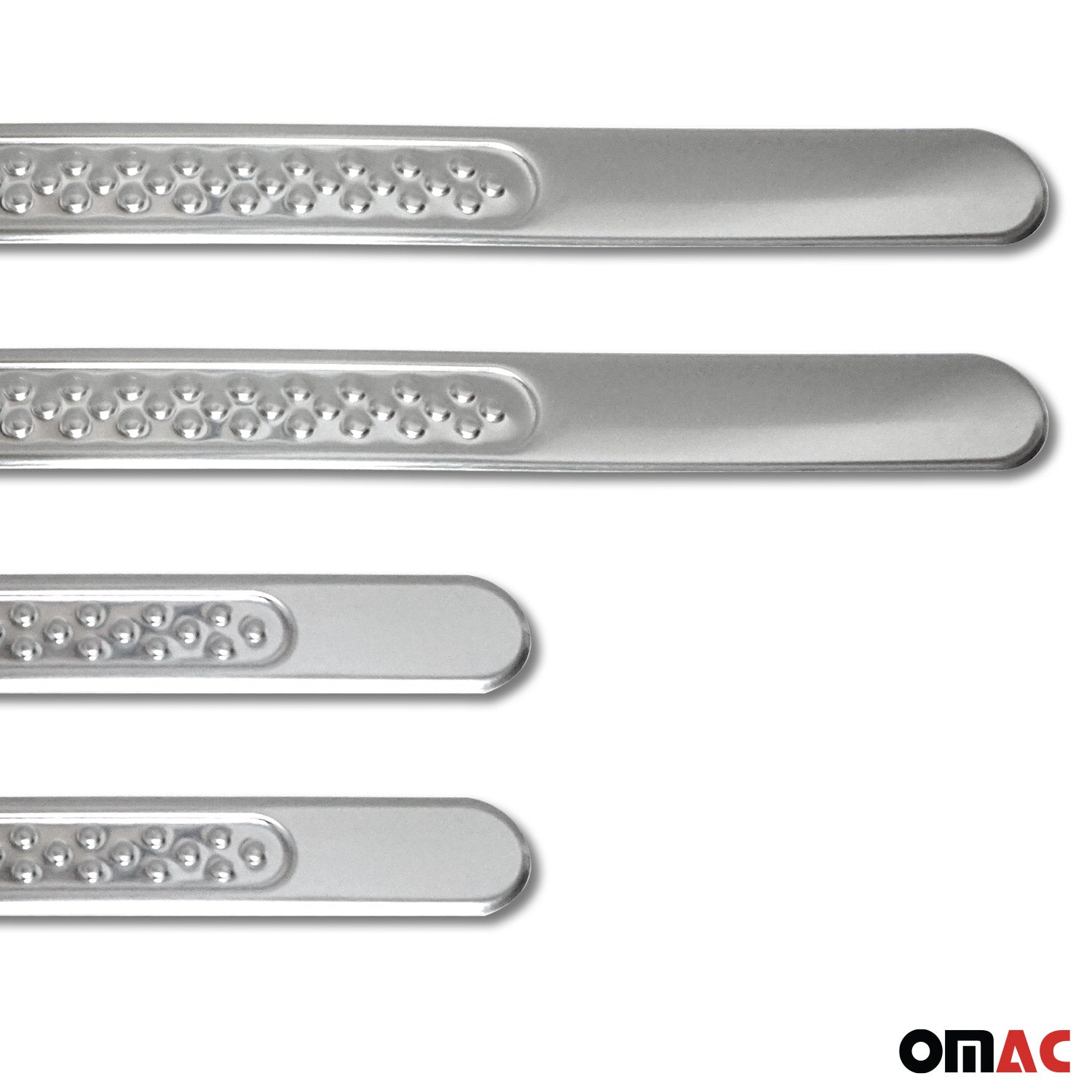 Hyundai Door Sill Scuff Plate Scratch Protector Gloss Stainless Steel Silver 4 Pcs